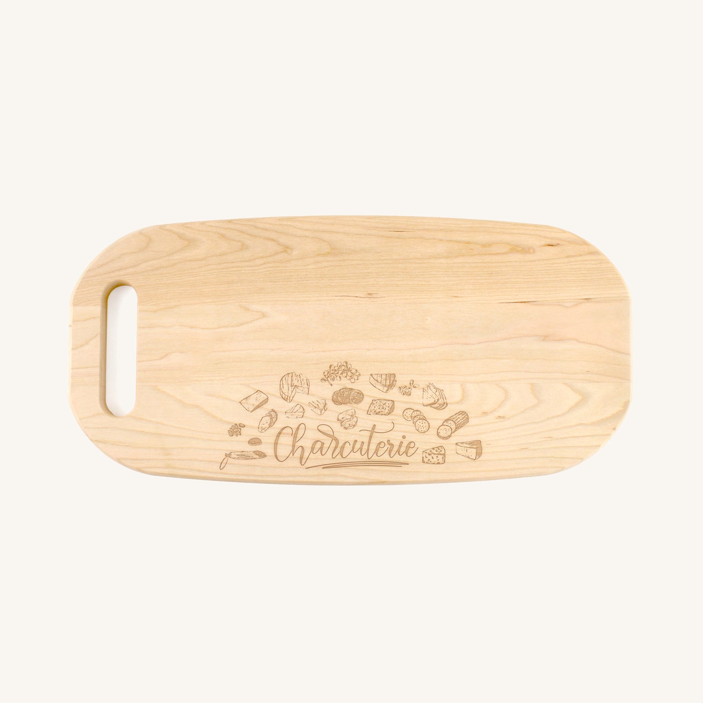 Bandeja para Charcutería de Madera con Asa