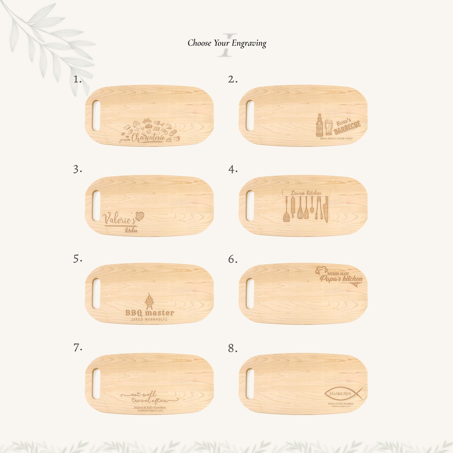 Bandeja para Charcutería de Madera con Asa