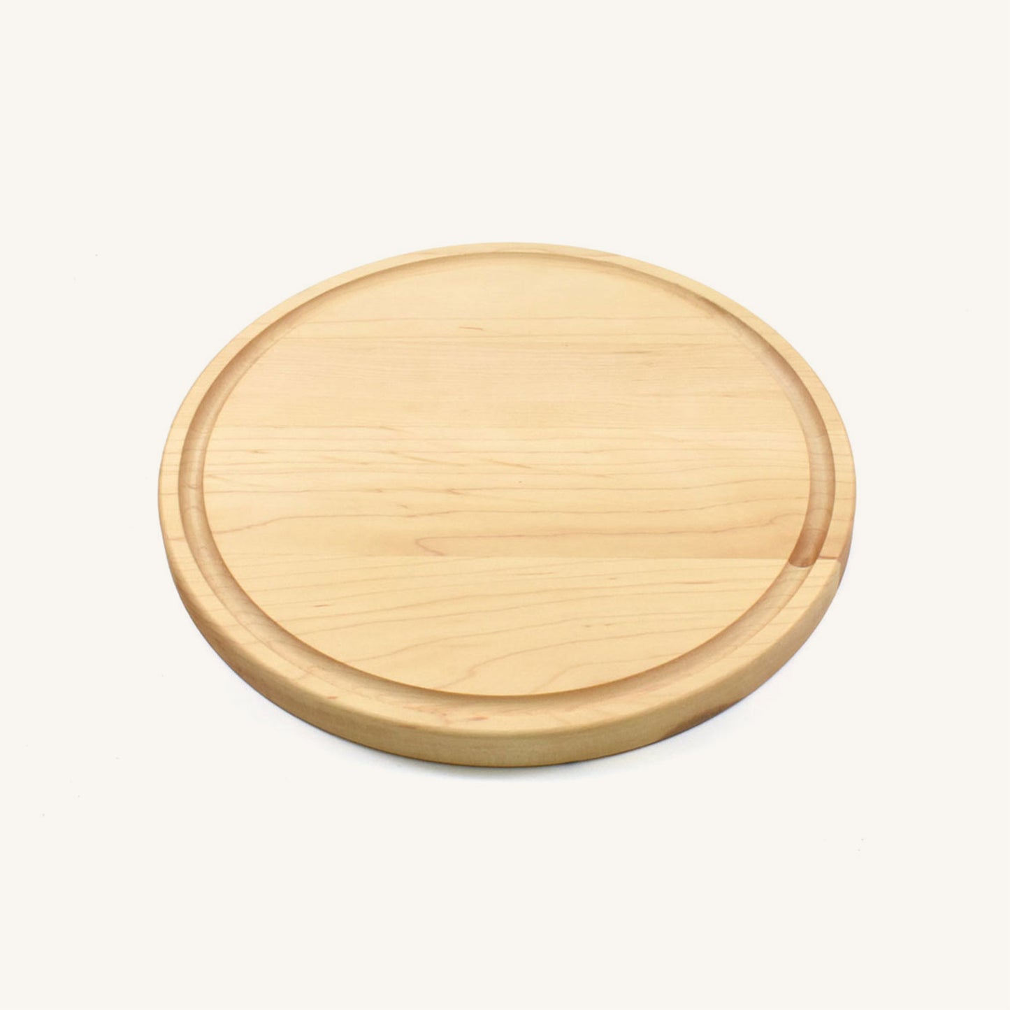 Planche à découper en bois ronde de 10 1/2 pouces