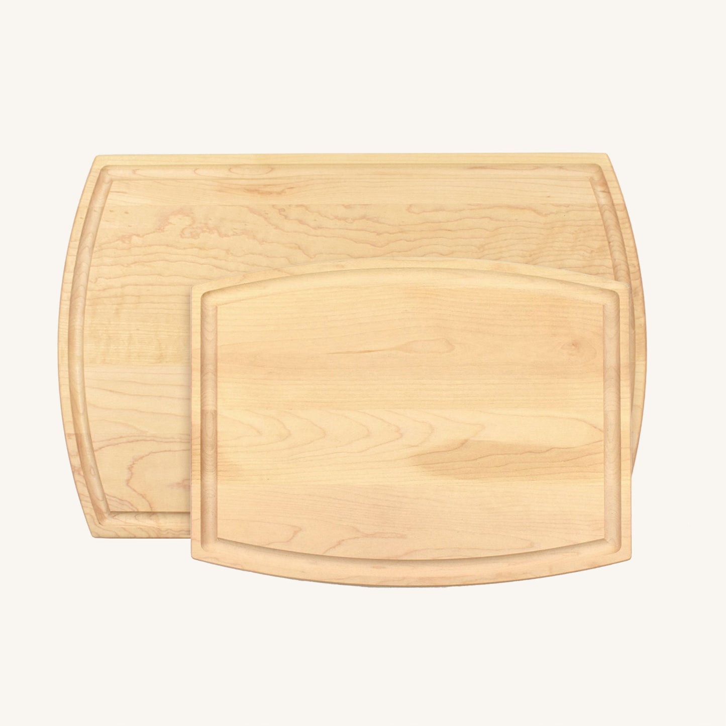 Bundle of Medium and Large Arched Wood Cutting Board