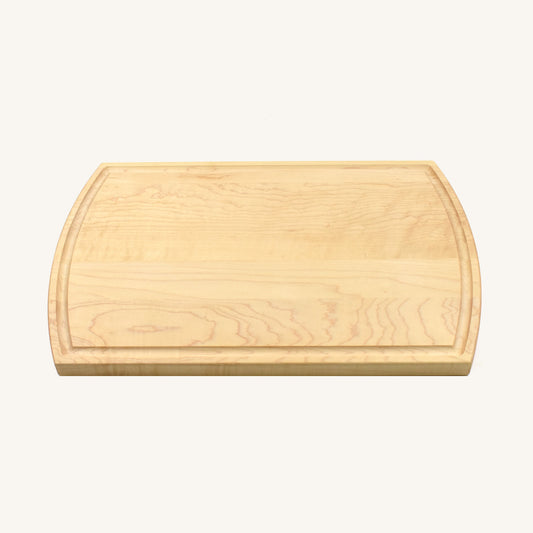 Tabla de cortar de madera grande con ranura para jugo