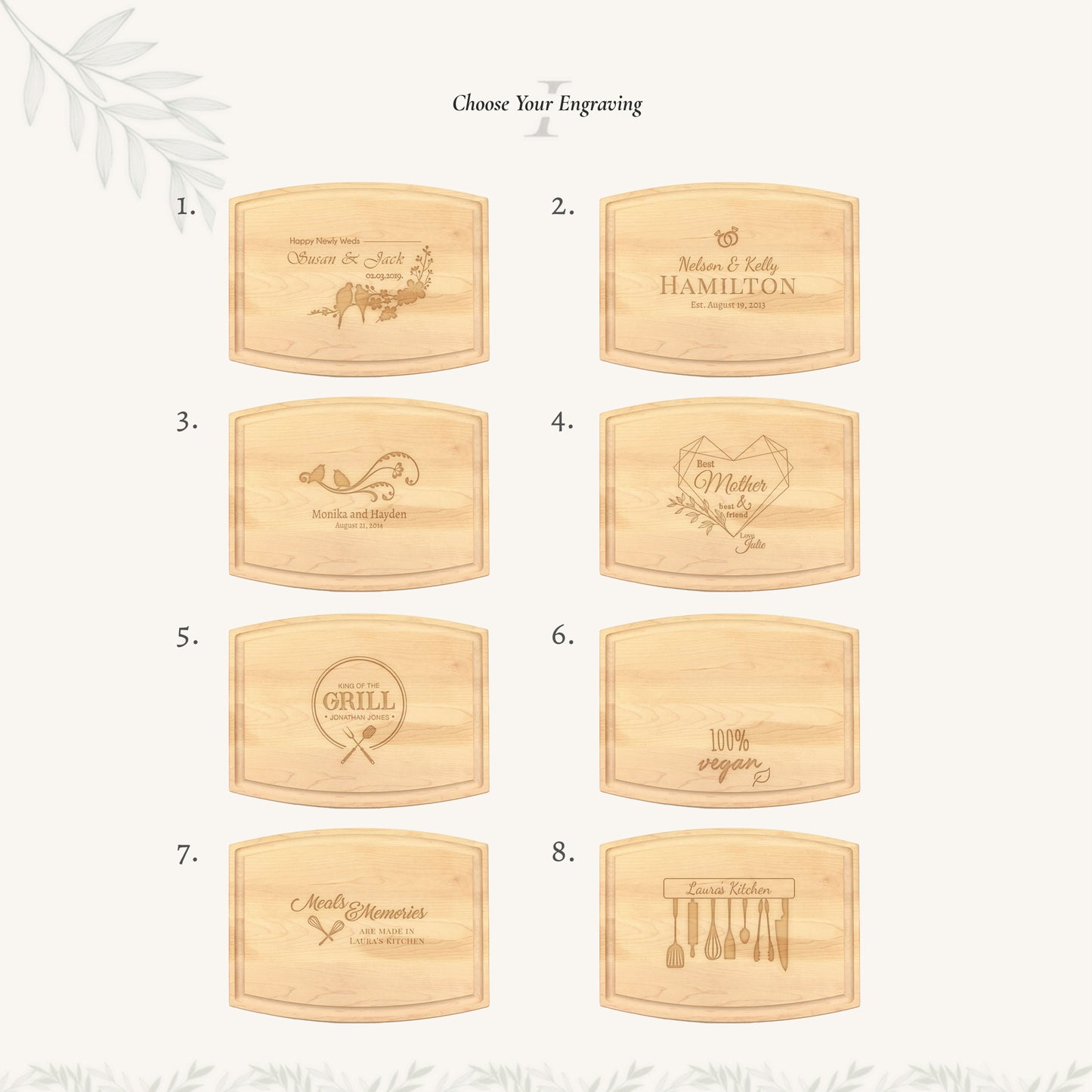 Arched Wood Cutting Board with Juice Groove