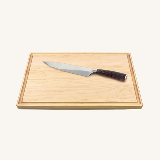 Paquete de tabla de cortar grande con cuchillo de chef