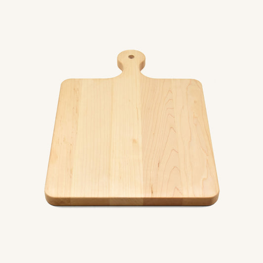 Tabla de cortar de madera con mango redondeado