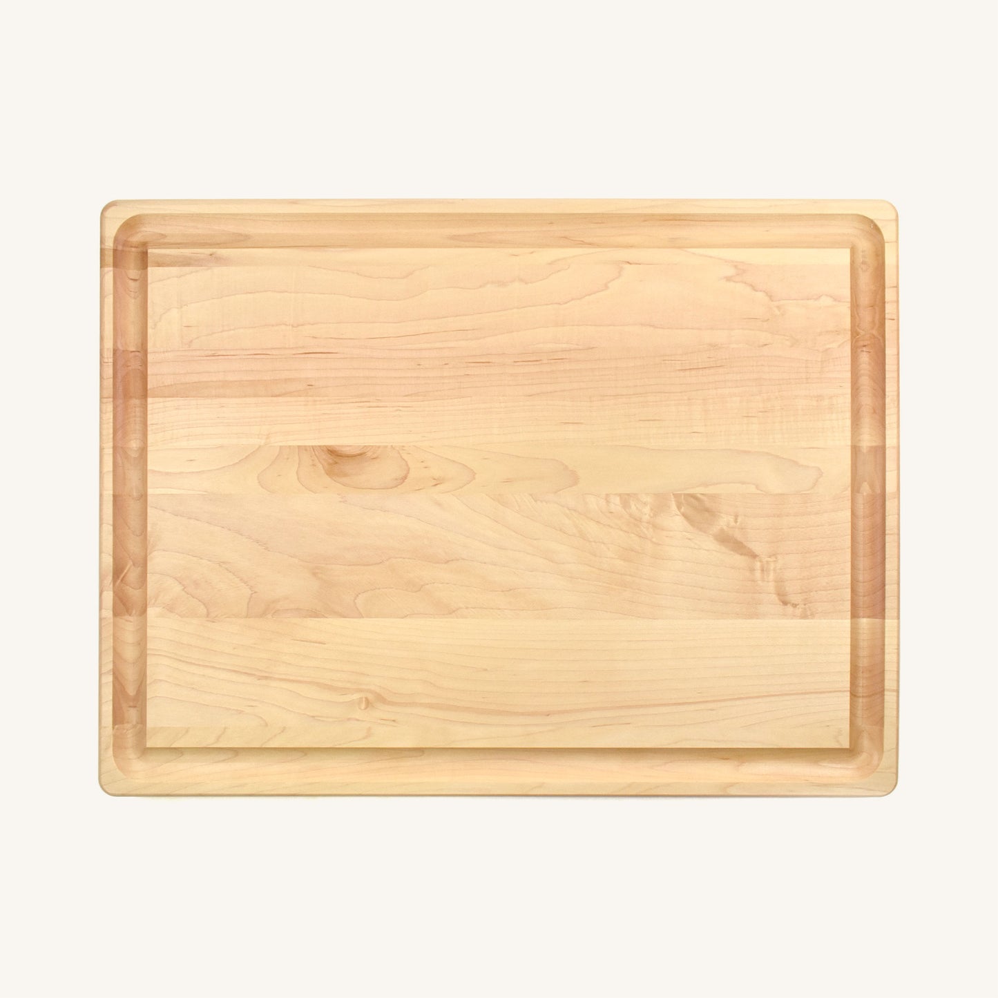 Tabla de carnicero de grano plano con ranura para jugo