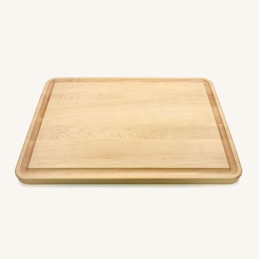 Tabla de carnicero grande de grano plano con ranura para jugo