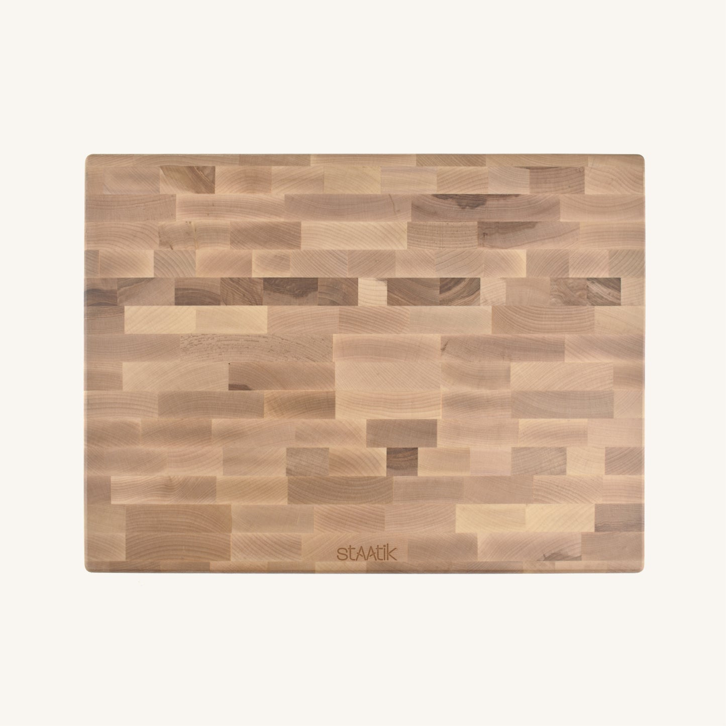 Bloque de carnicero de grano medio con muescas en el mango lateral