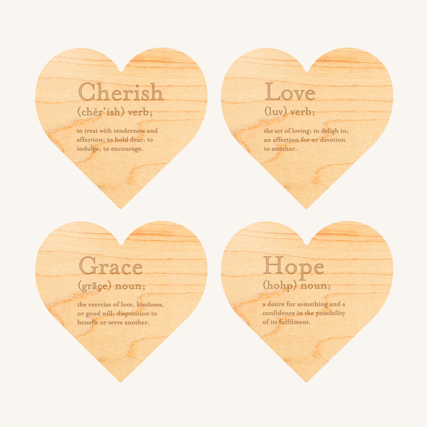 Heart Shaped Coaster (Sets of 4)