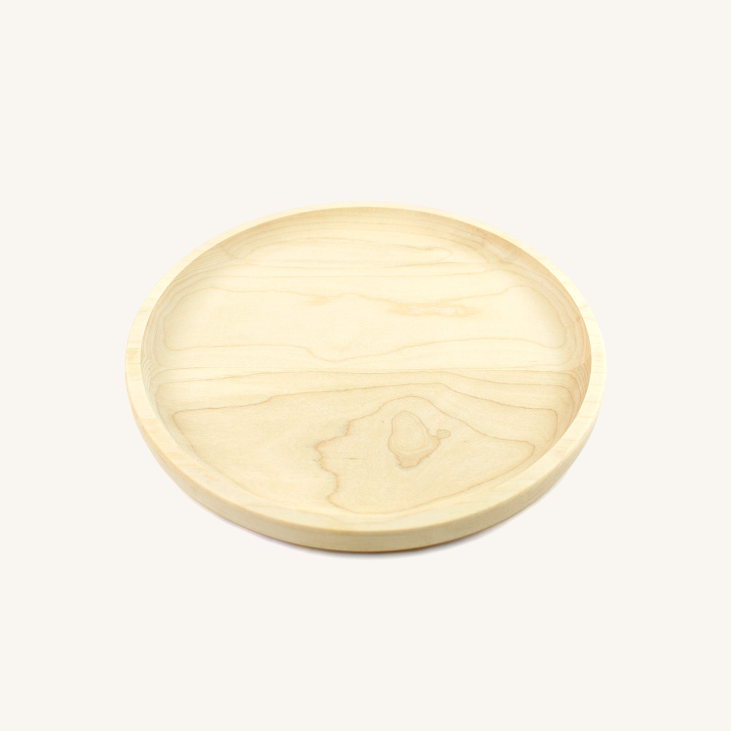 Bandeja redonda de madera dura