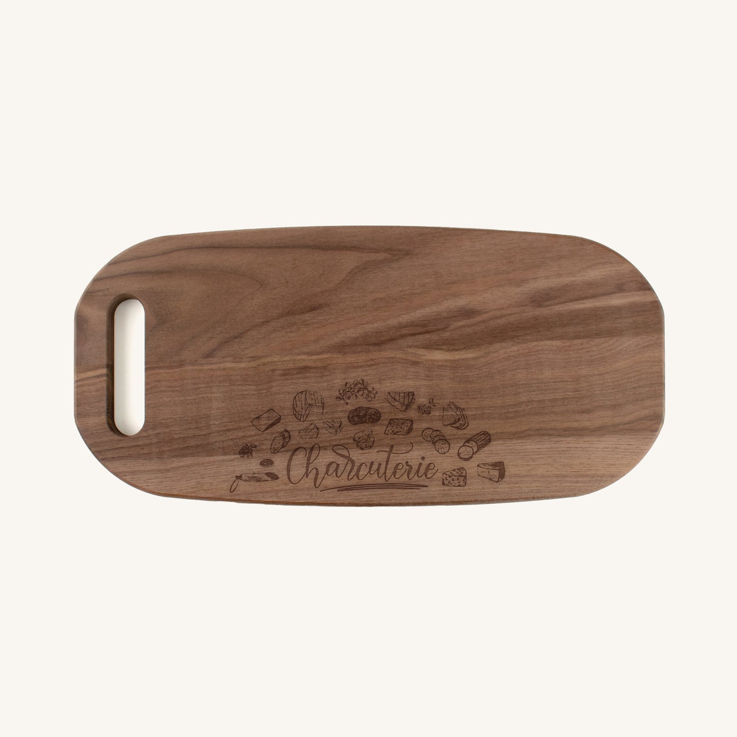 Bandeja para Charcutería de Madera con Asa