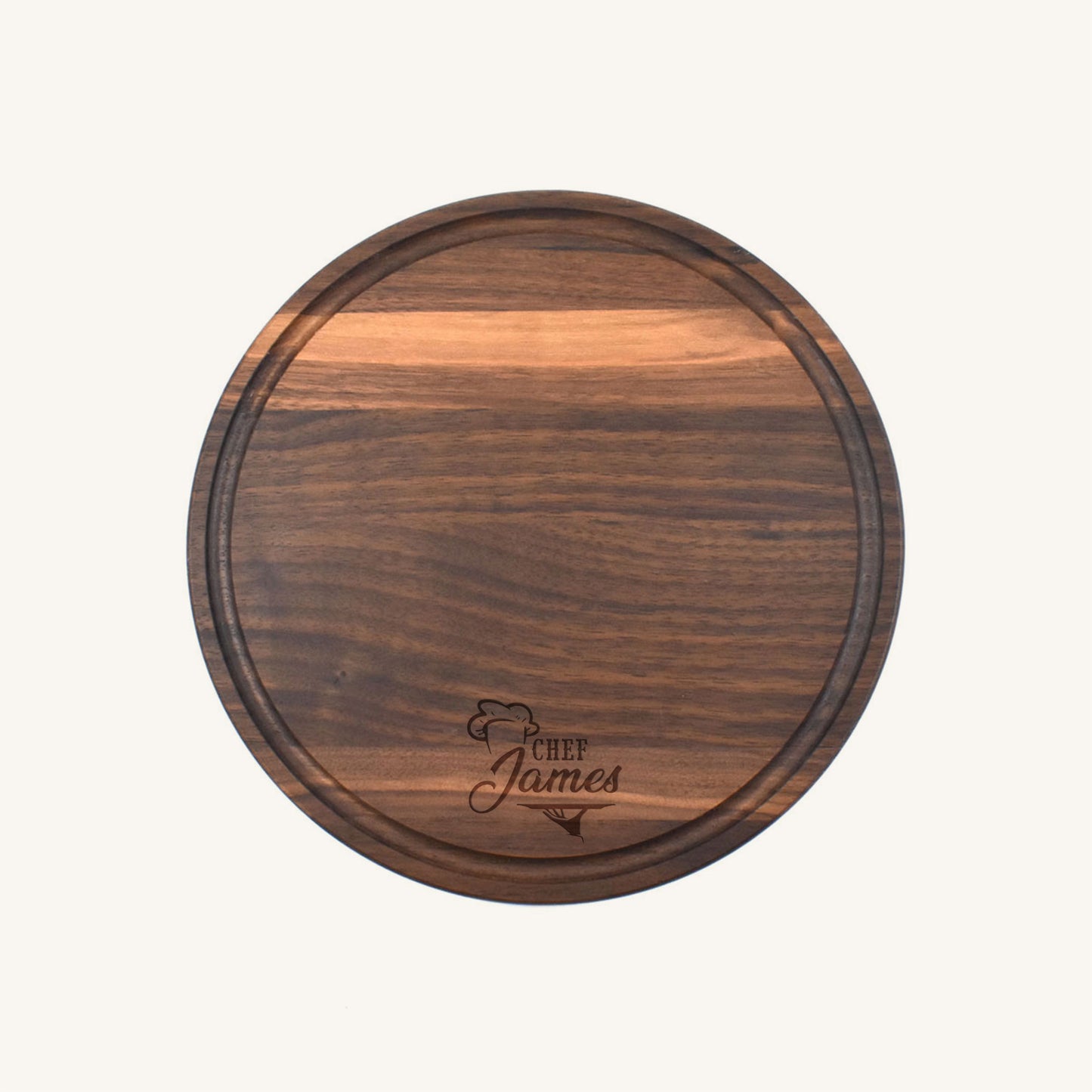 Planche à découper en bois ronde de 10 1/2 pouces