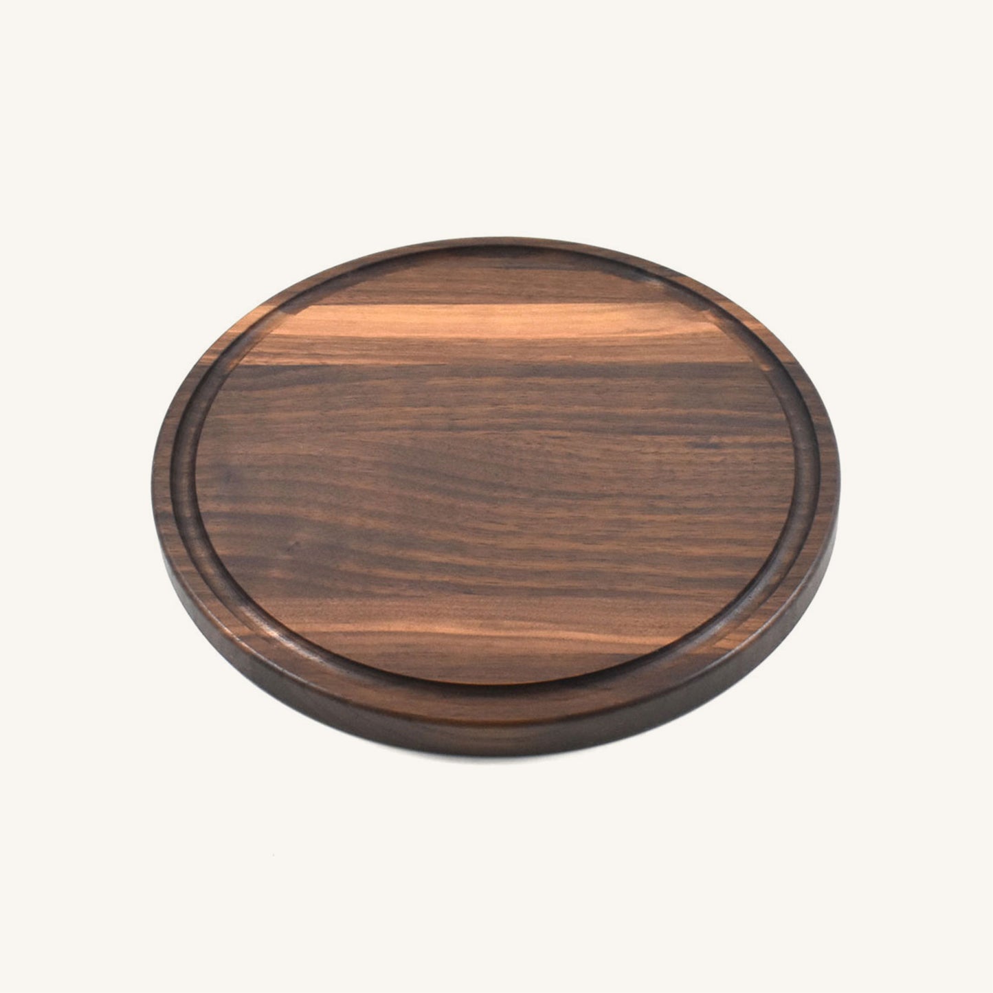 Planche à découper en bois ronde de 10 1/2 pouces