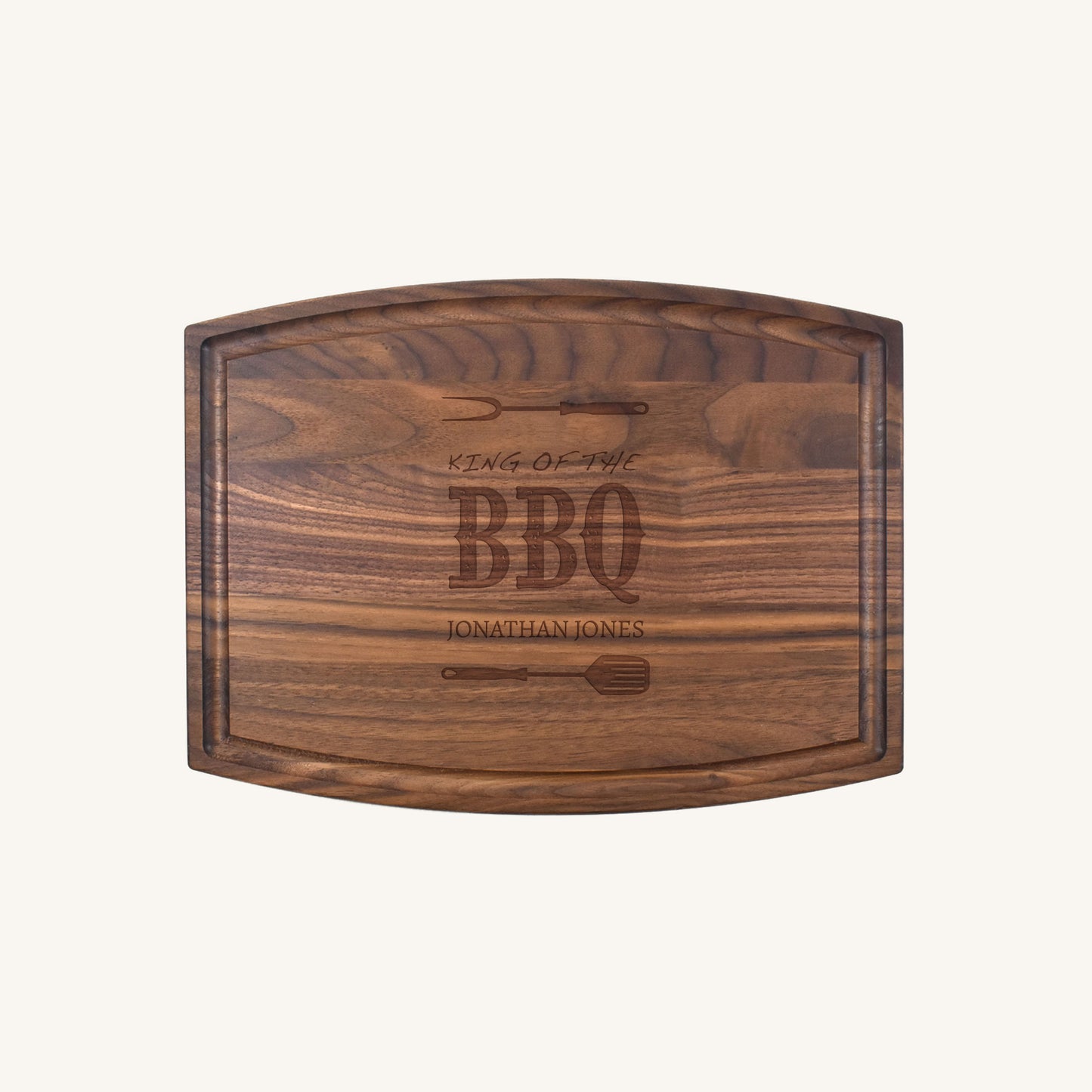 Arched Wood Cutting Board with Juice Groove