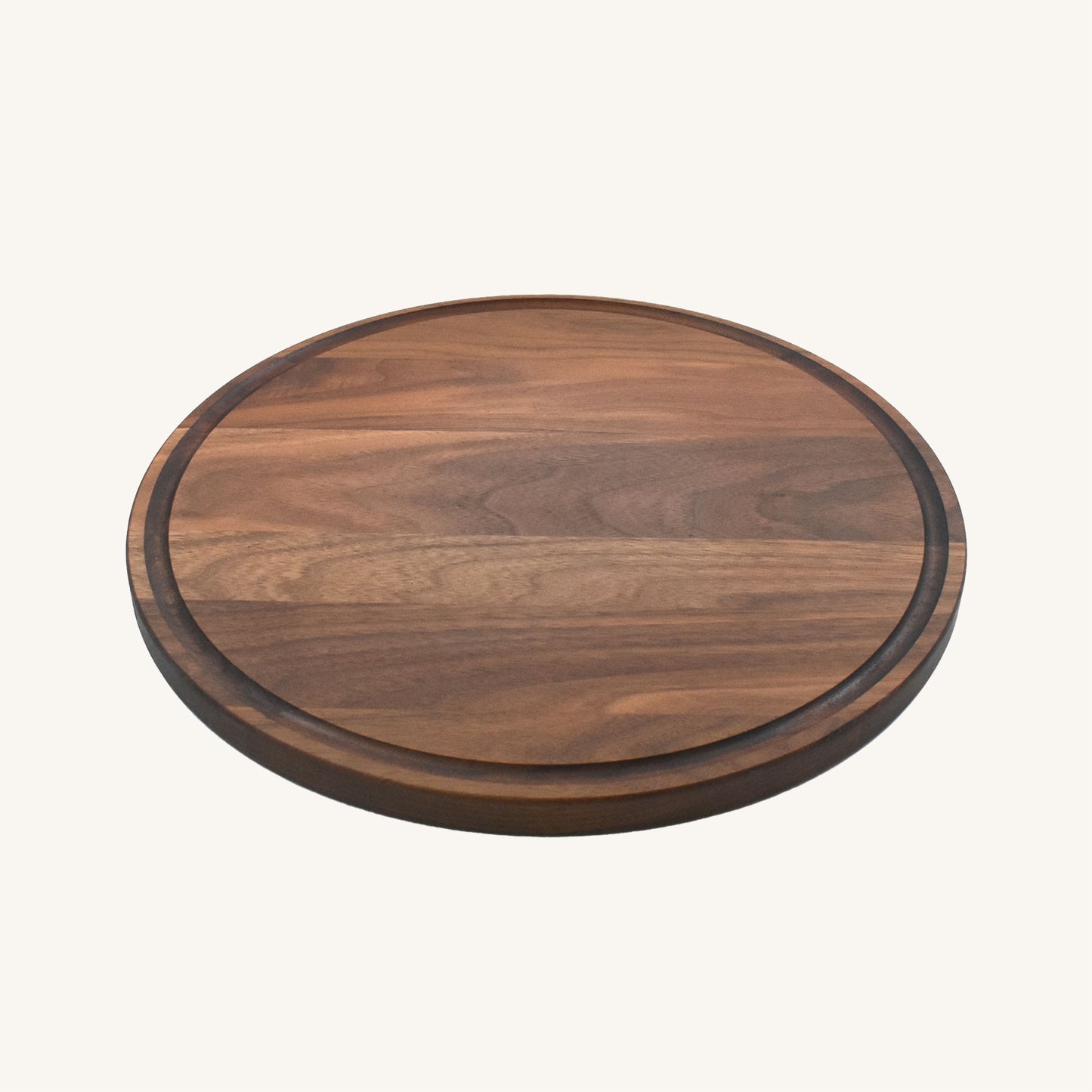 Tabla de cortar de madera redonda de 13 1/2 pulgadas
