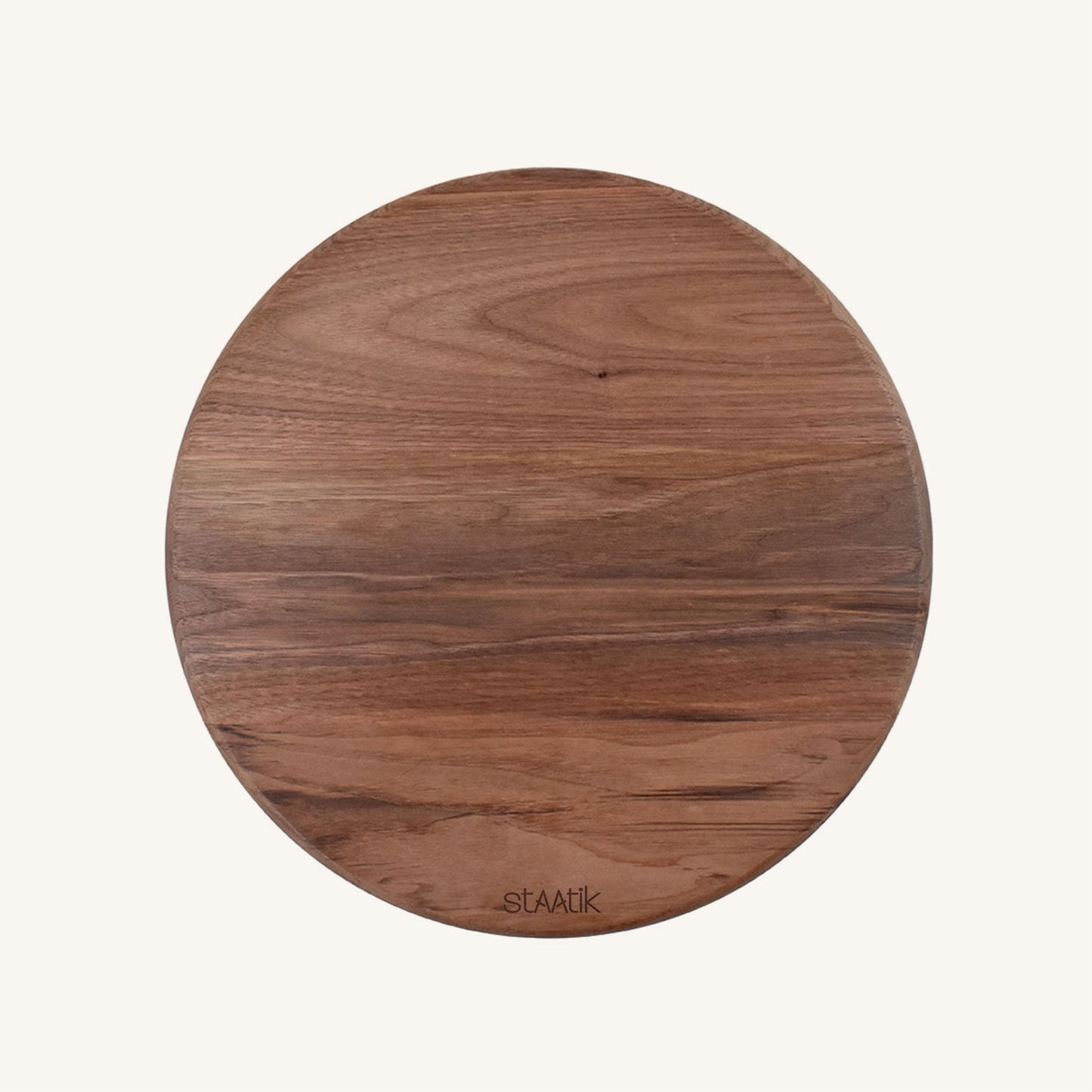 Tabla de cortar de madera redonda de 15 pulgadas