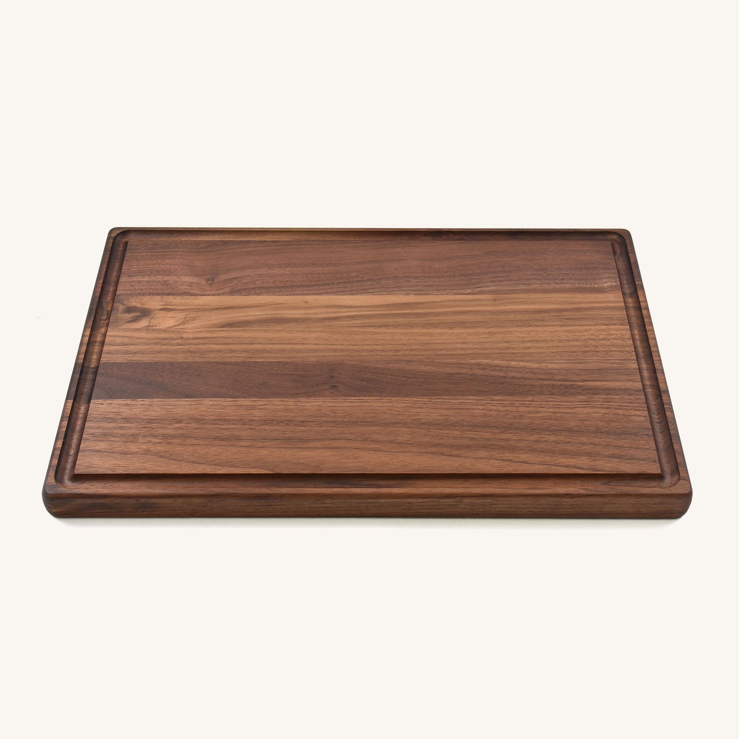 Thick Wood Cutting Board with Rounded Edges and Juice Groove