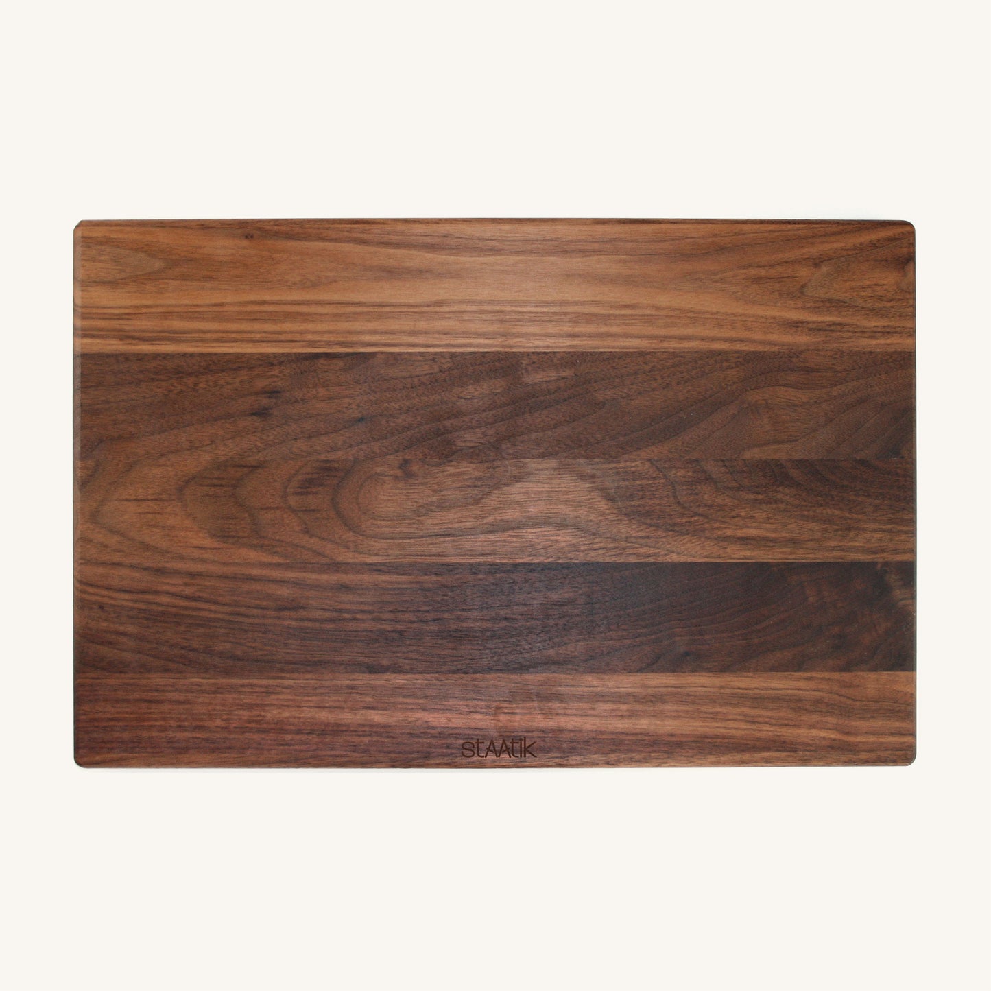 Thick Wood Cutting Board with Rounded Edges and Juice Groove
