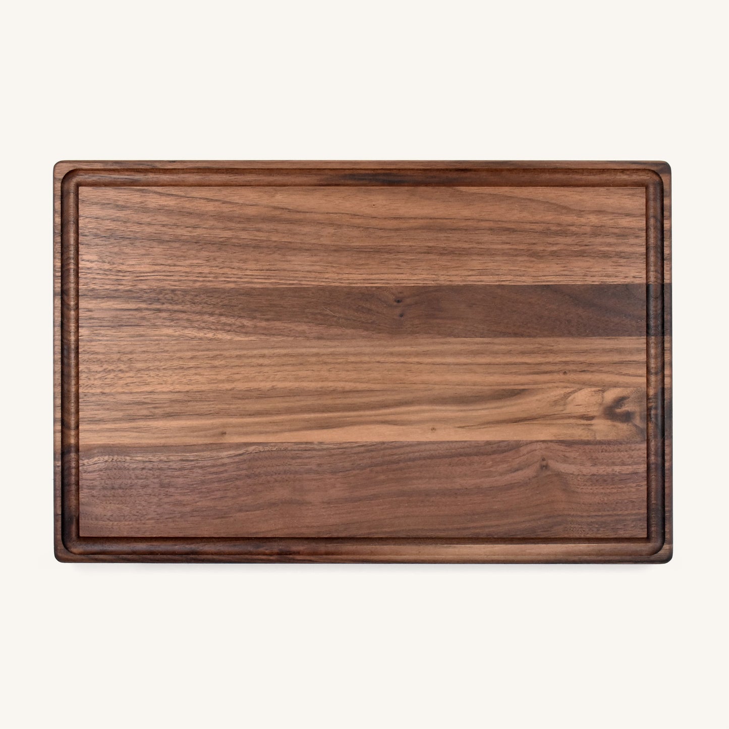Thick Wood Cutting Board with Rounded Edges and Juice Groove