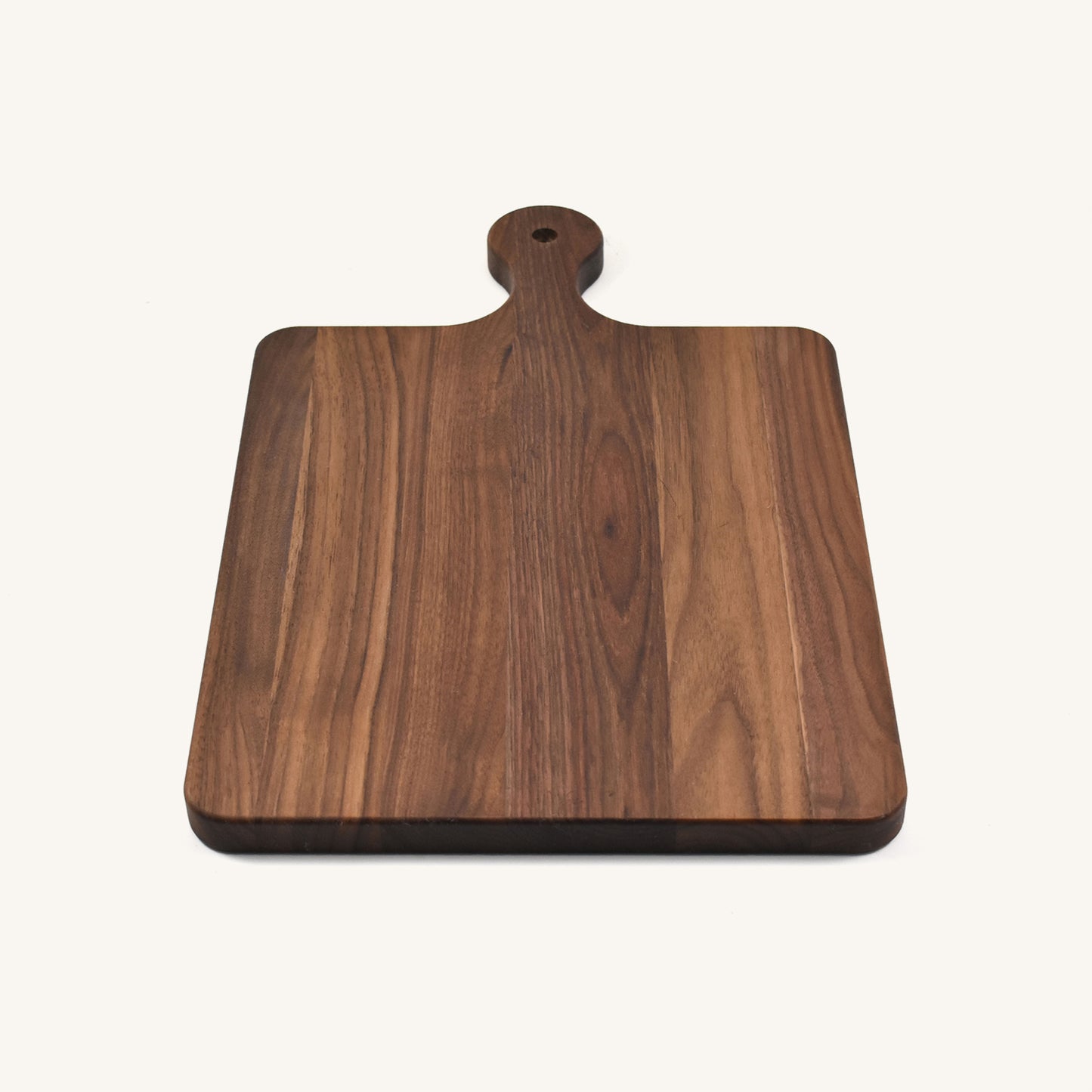 Tabla de cortar de madera con mango redondeado