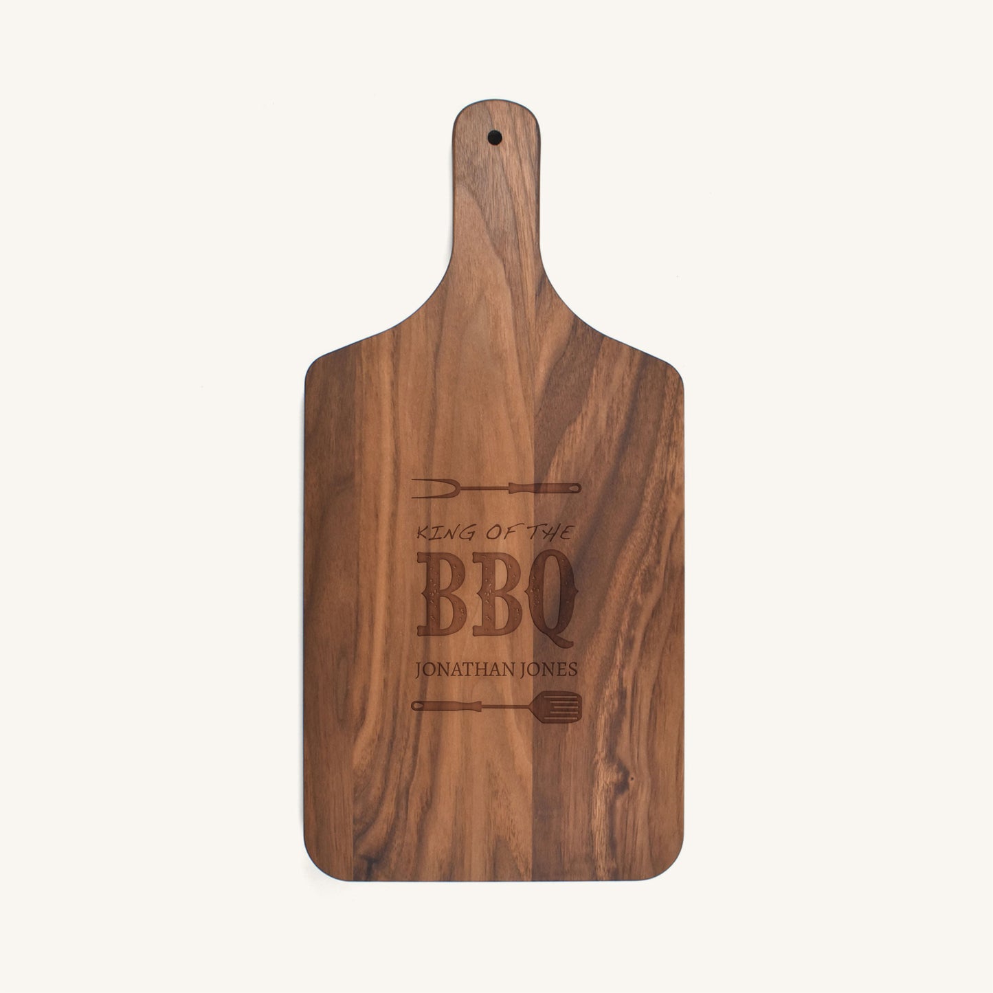 Tabla de cortar de madera con mango de 4 pulgadas