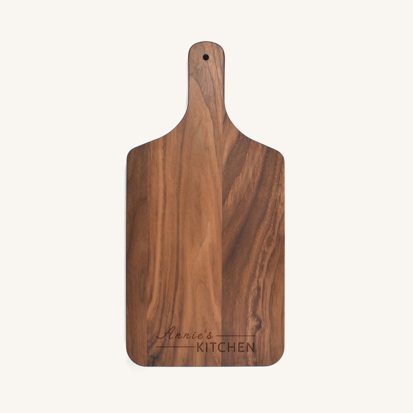 Tabla de cortar de madera con mango de 4 pulgadas