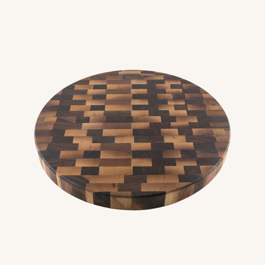 Large Round End Grain Butcher Block