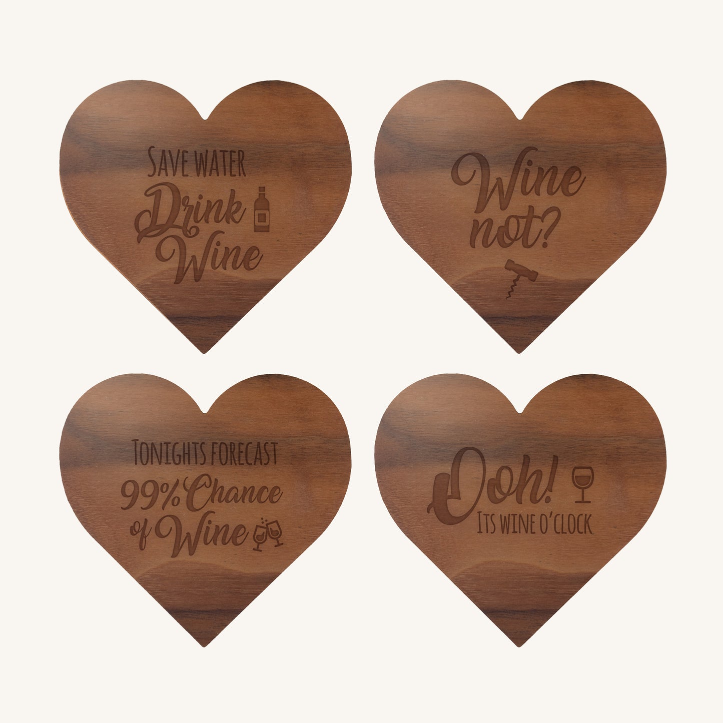 Heart Shaped Coaster (Sets of 4)
