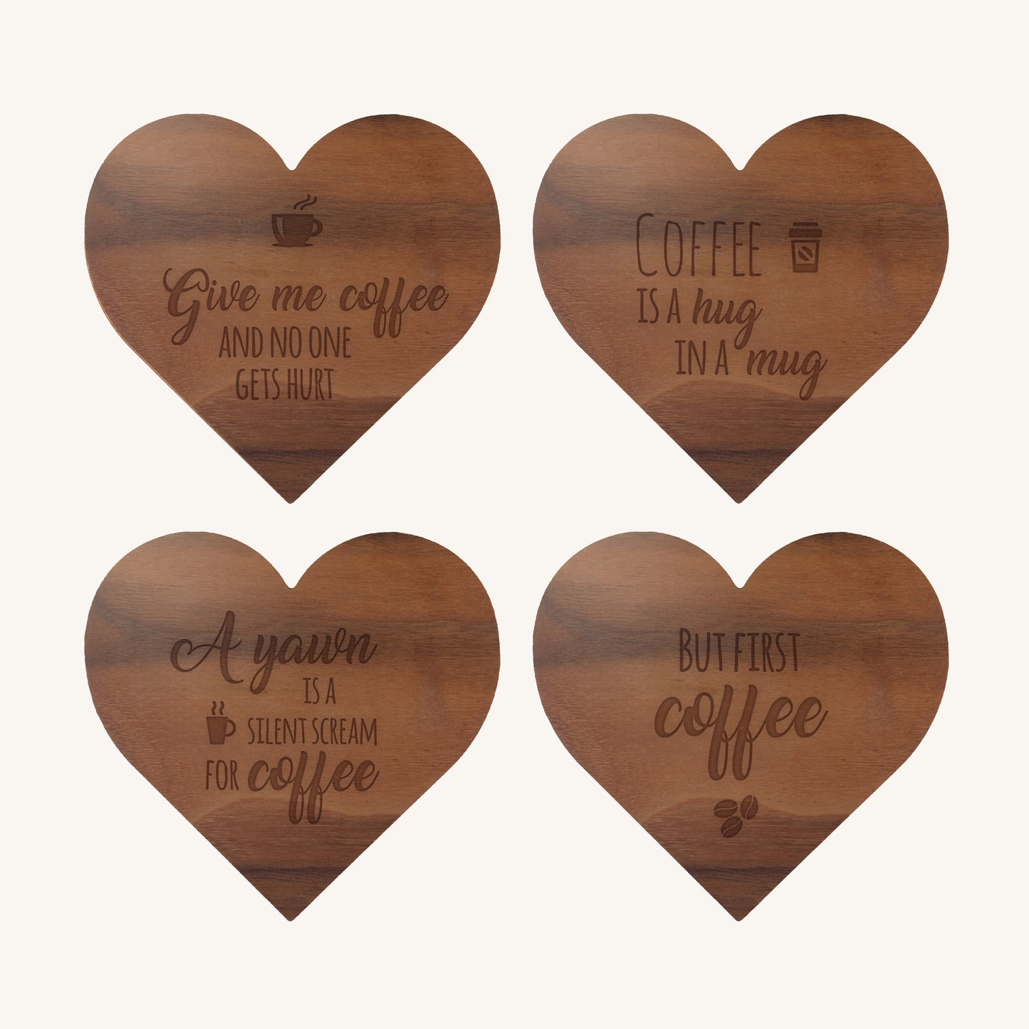 Heart Shaped Coaster (Sets of 4)