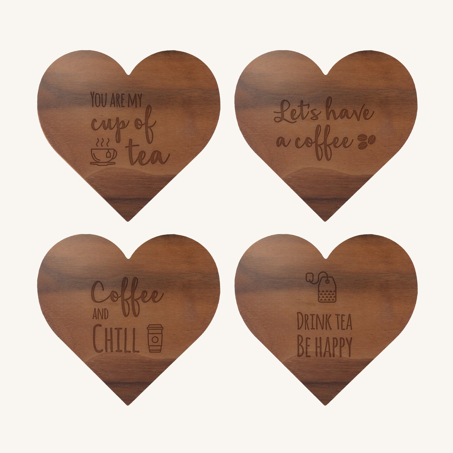 Heart Shaped Coaster (Sets of 4)