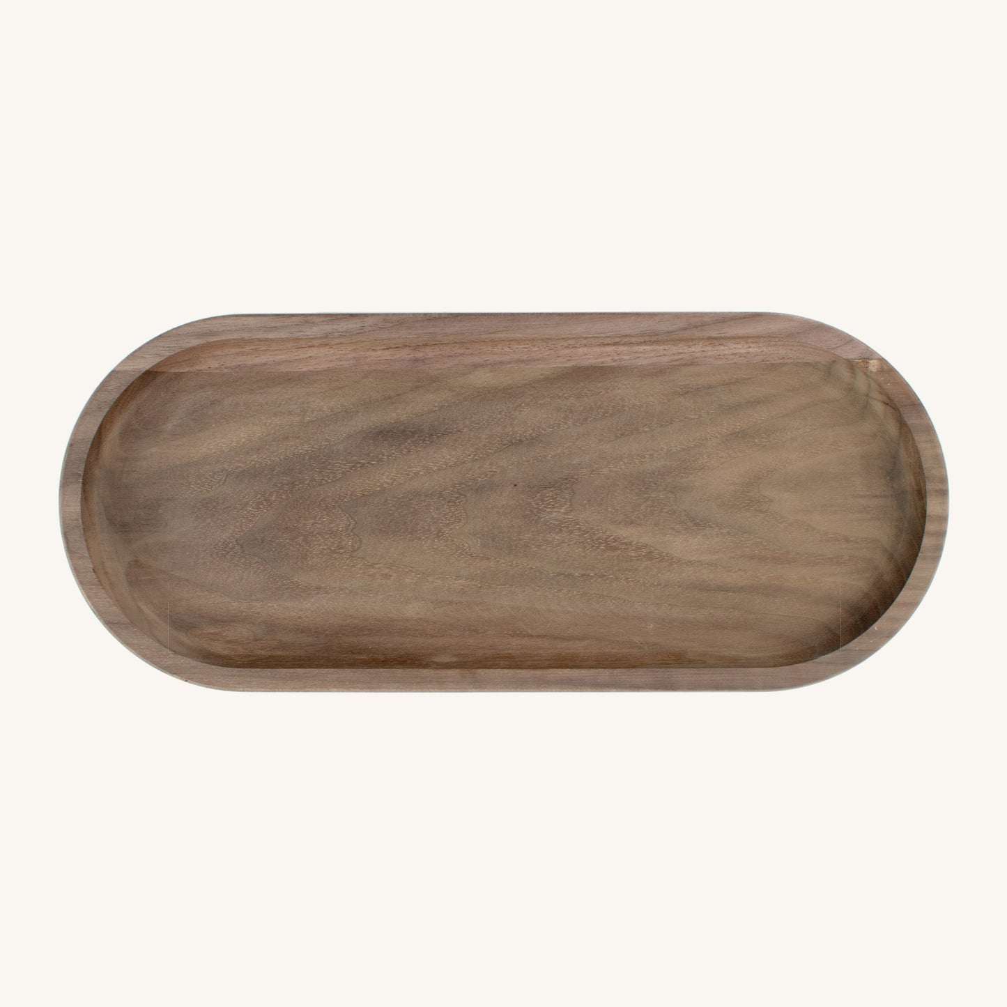 Bandeja ovalada de madera dura