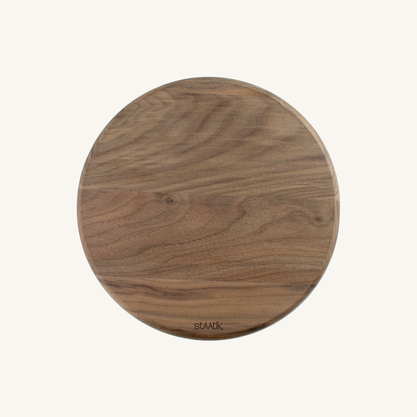 Bandeja redonda de madera dura