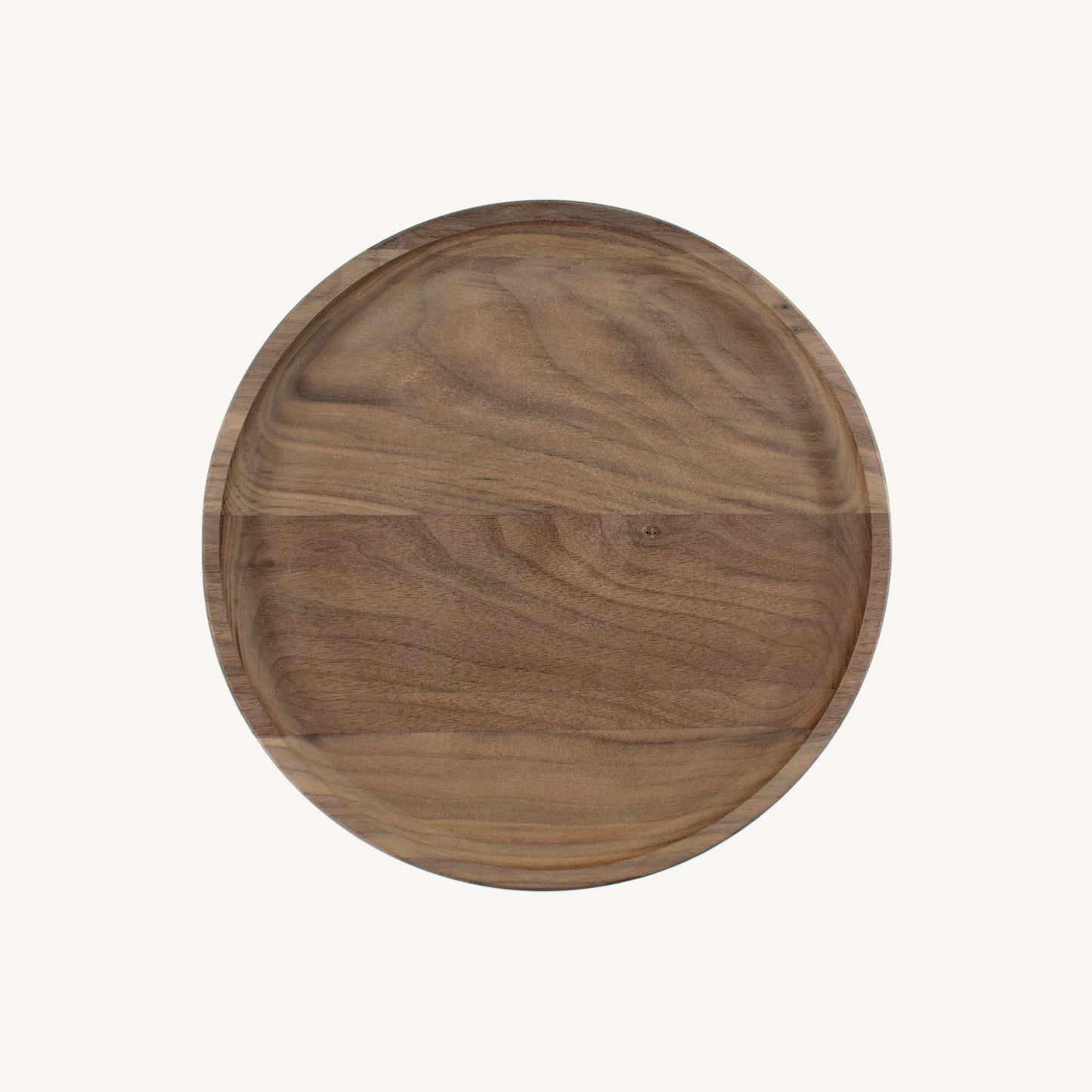 Bandeja redonda de madera dura