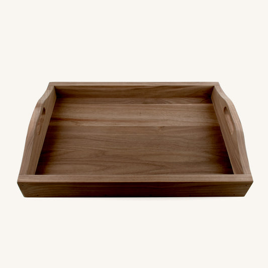 Bandeja grande de madera con asas