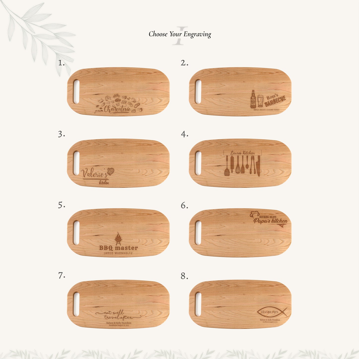 Bandeja para Charcutería de Madera con Asa