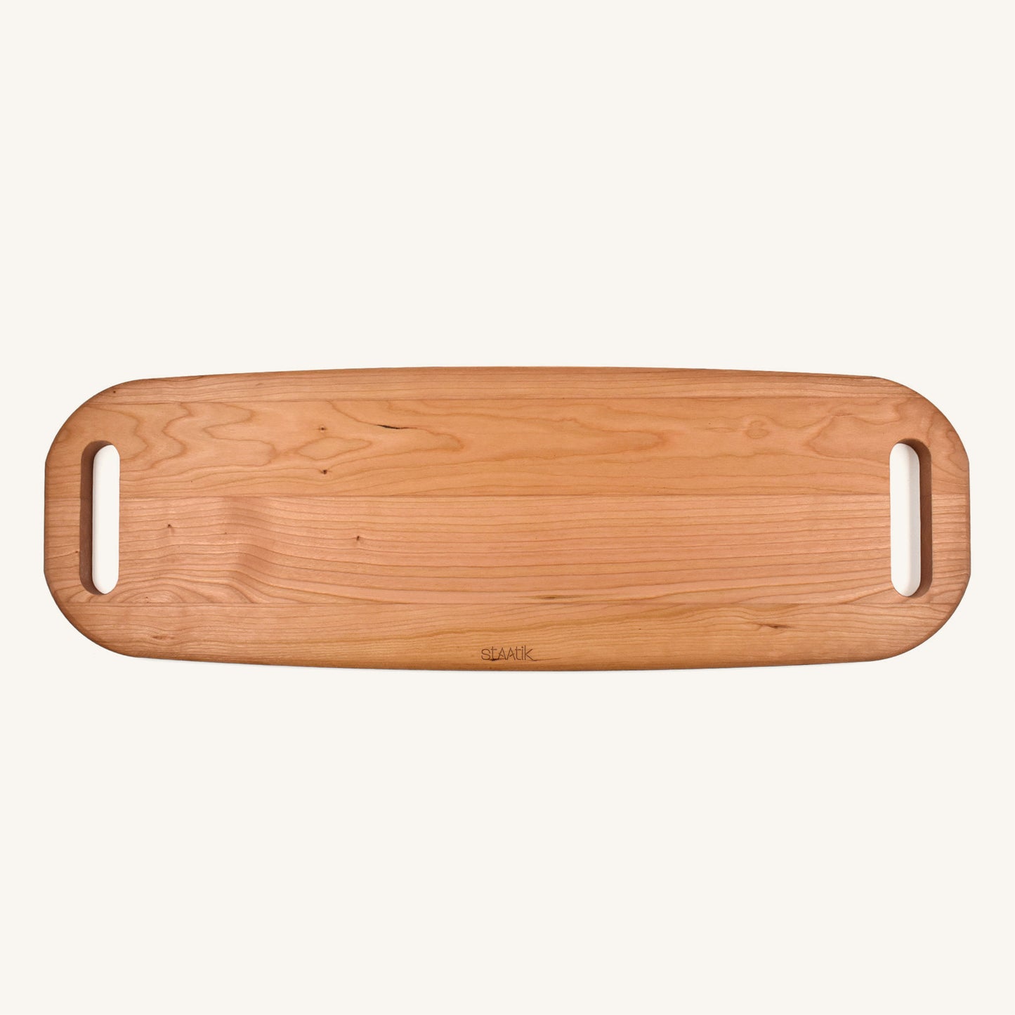 Bandeja para servir de madera con asas en ambos extremos