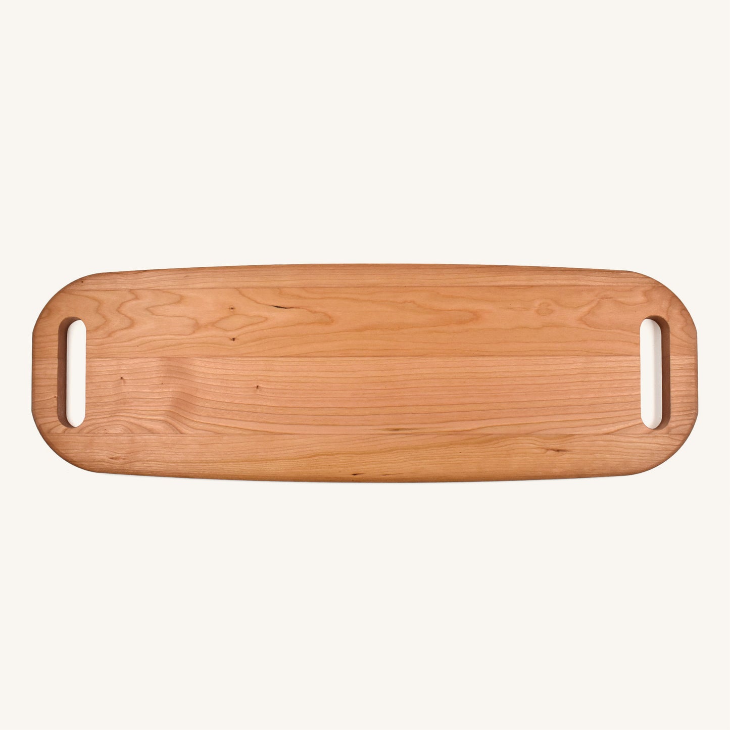 Bandeja para servir de madera con asas en ambos extremos