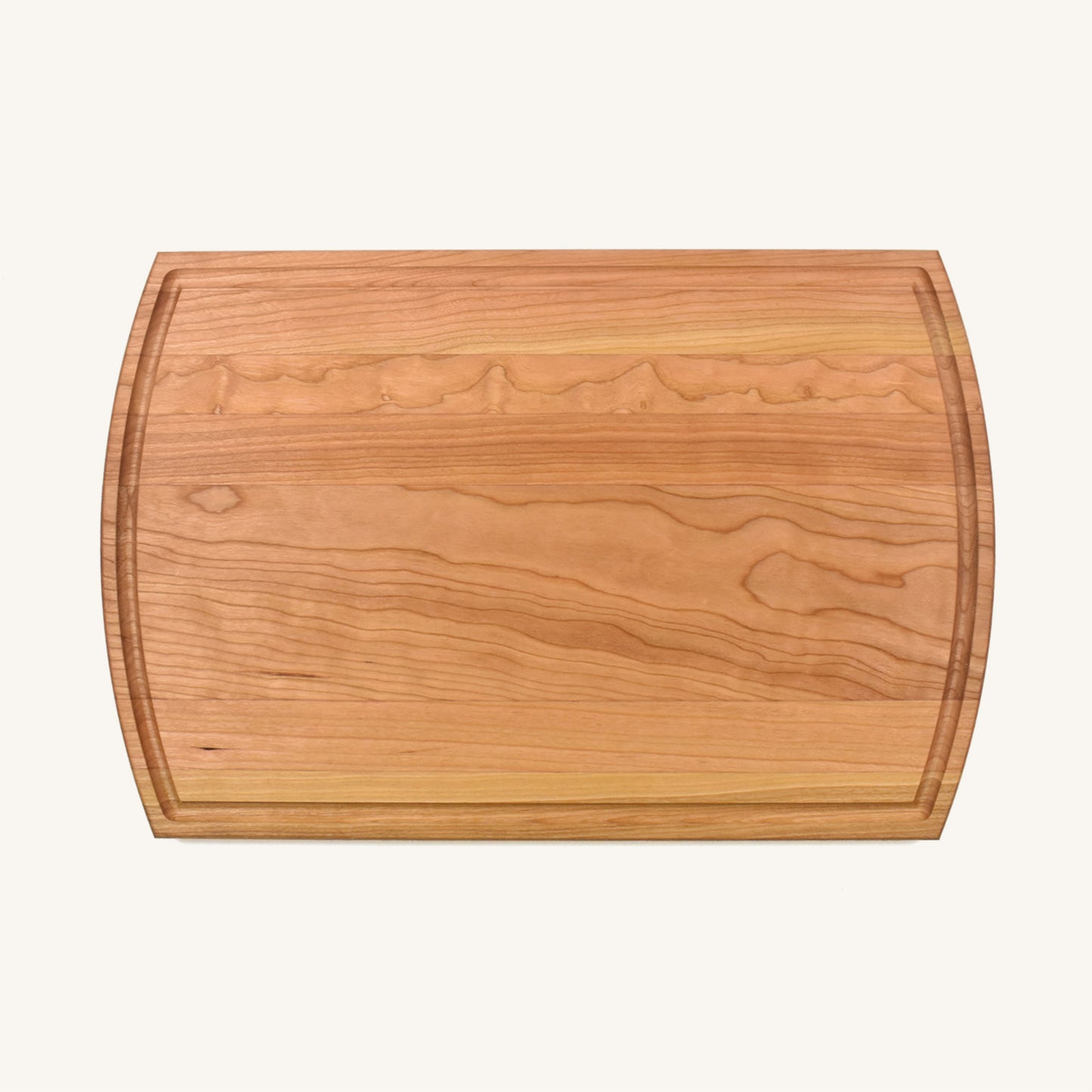 Tabla de cortar de madera grande con ranura para jugo