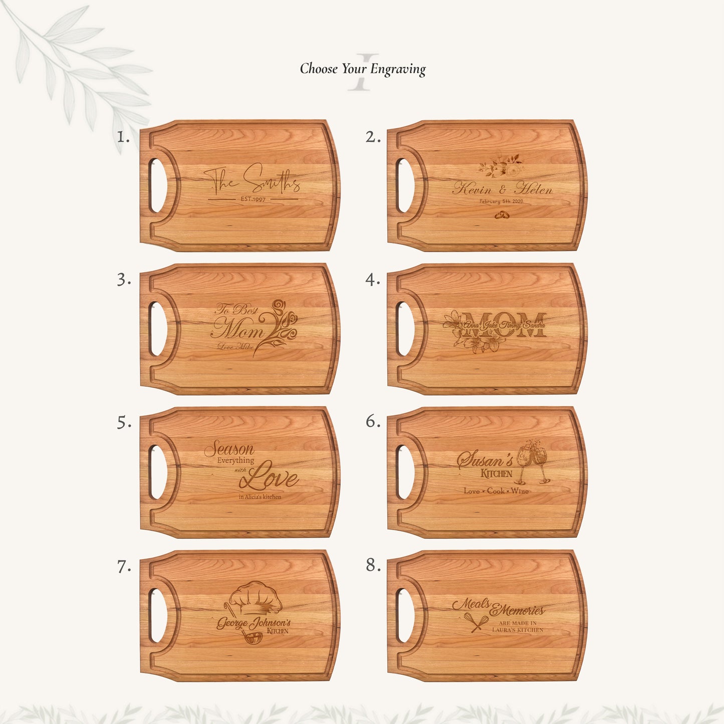 Tabla de cortar de madera grande con mango y ranura para jugo