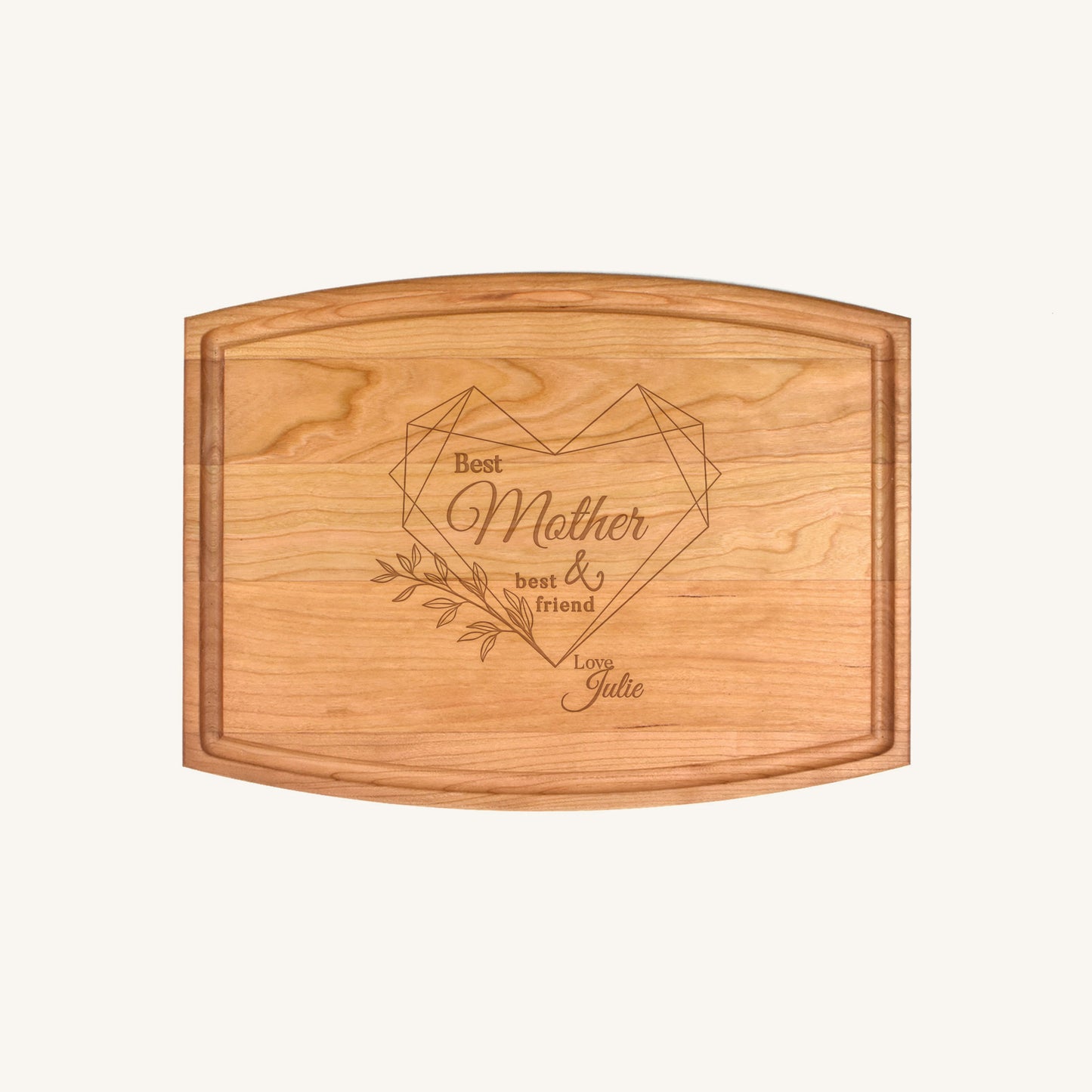 Arched Wood Cutting Board with Juice Groove