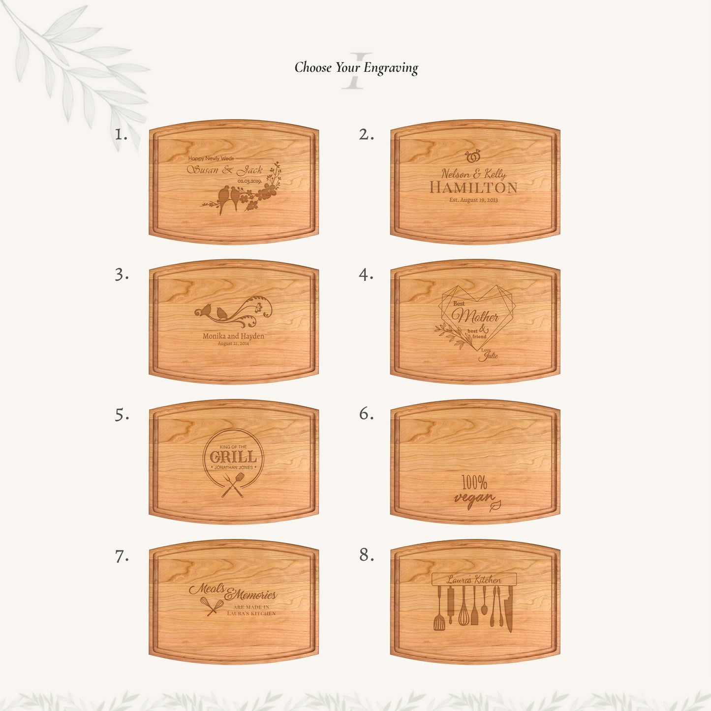 Arched Wood Cutting Board with Juice Groove