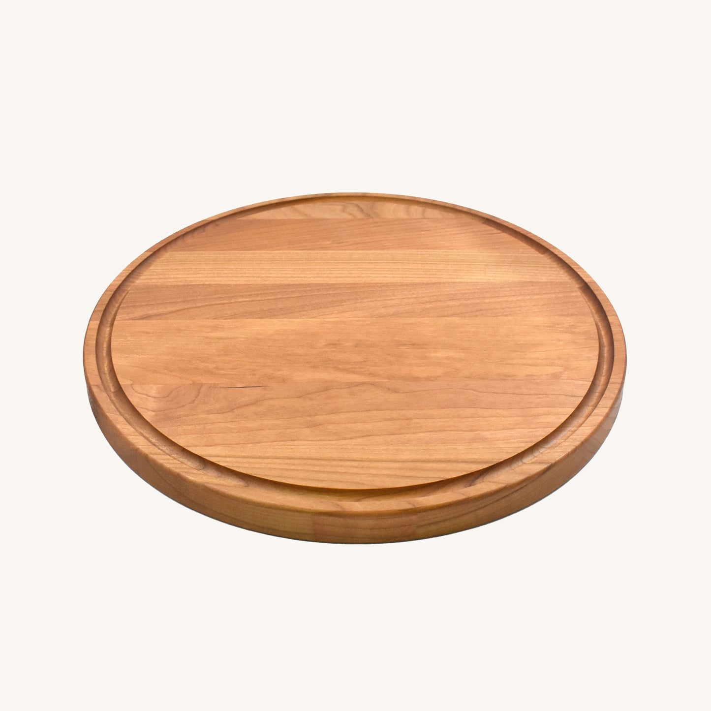 Tabla de cortar de madera redonda de 13 1/2 pulgadas