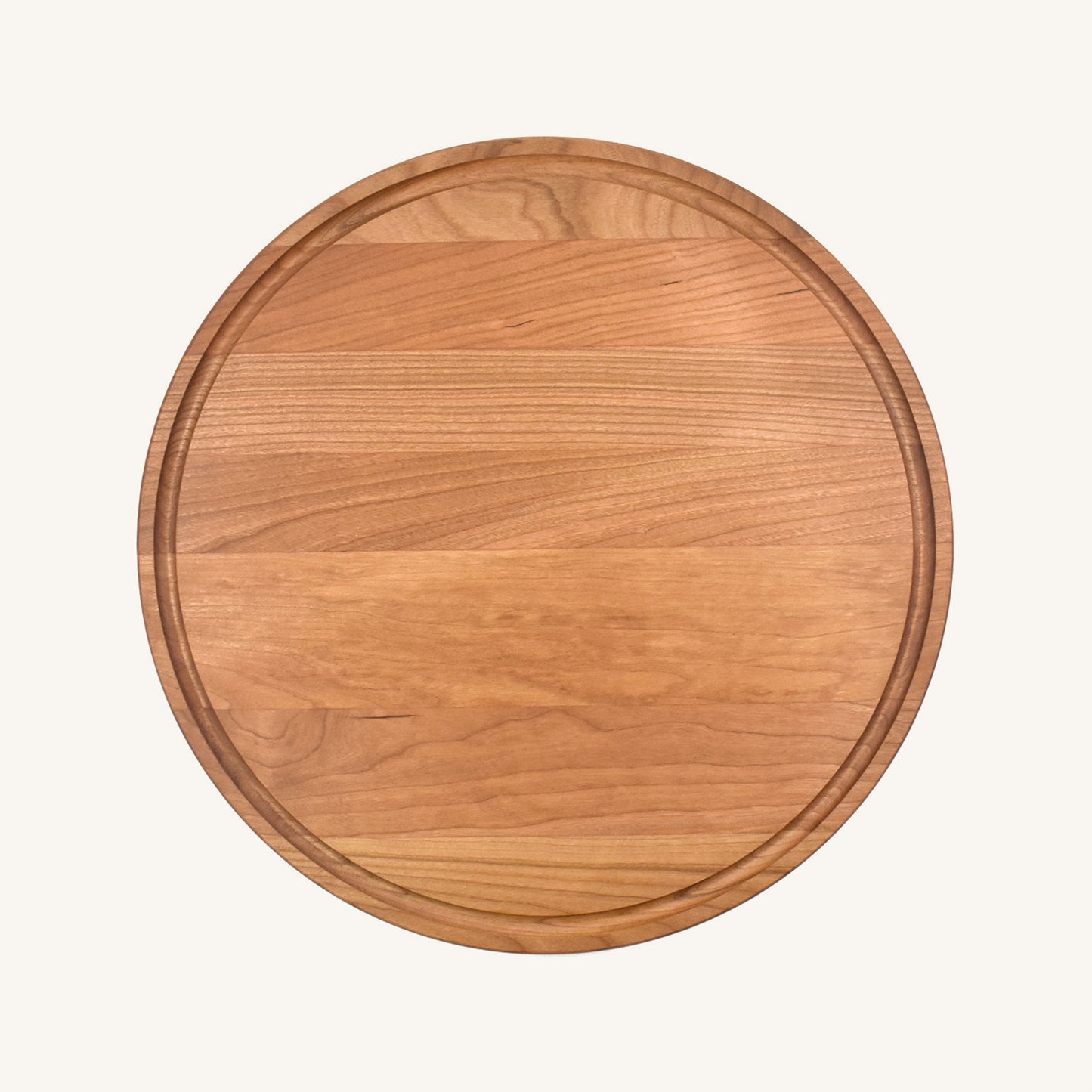 Tabla de cortar de madera redonda de 13 1/2 pulgadas