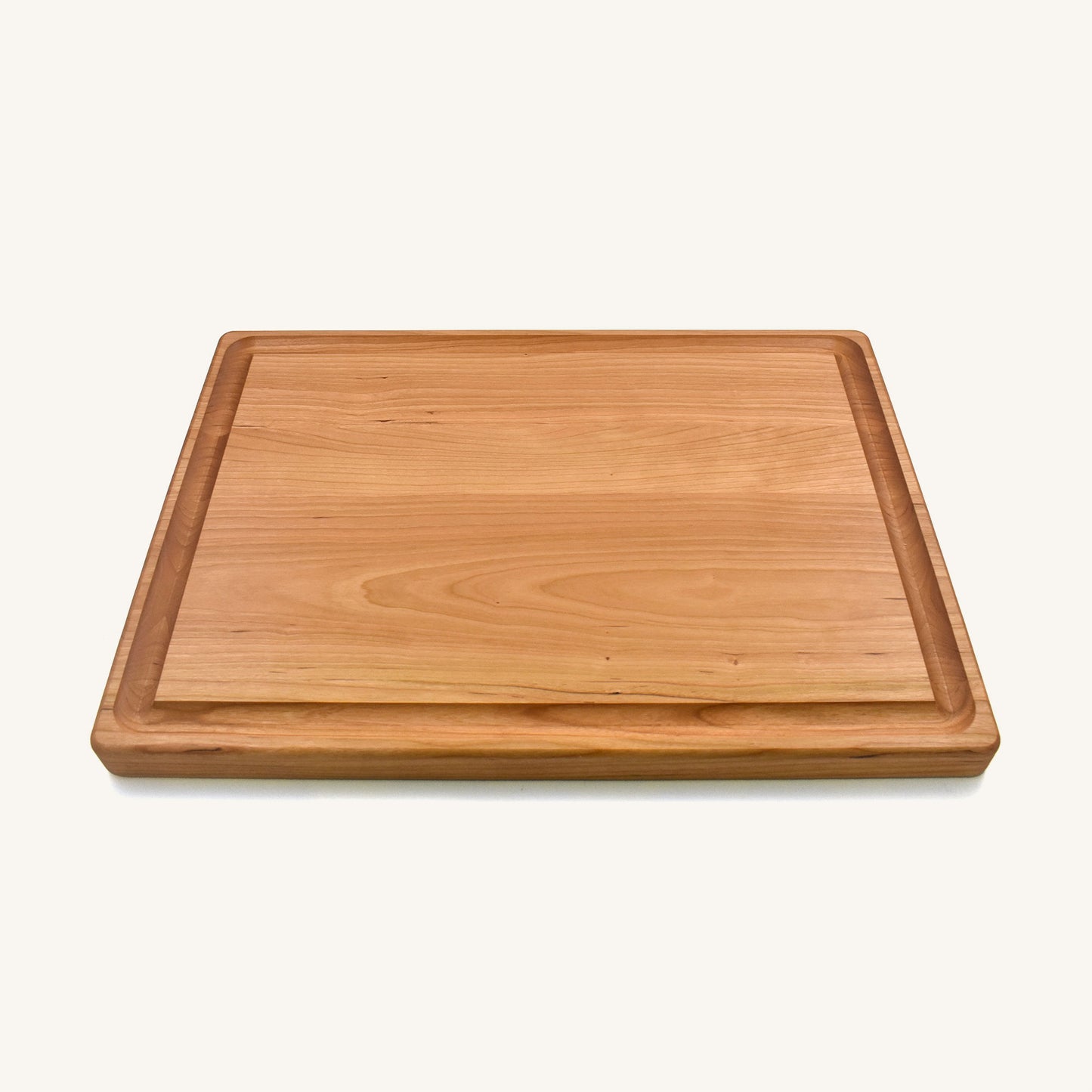 Tabla de carnicero de grano plano con ranura para jugo