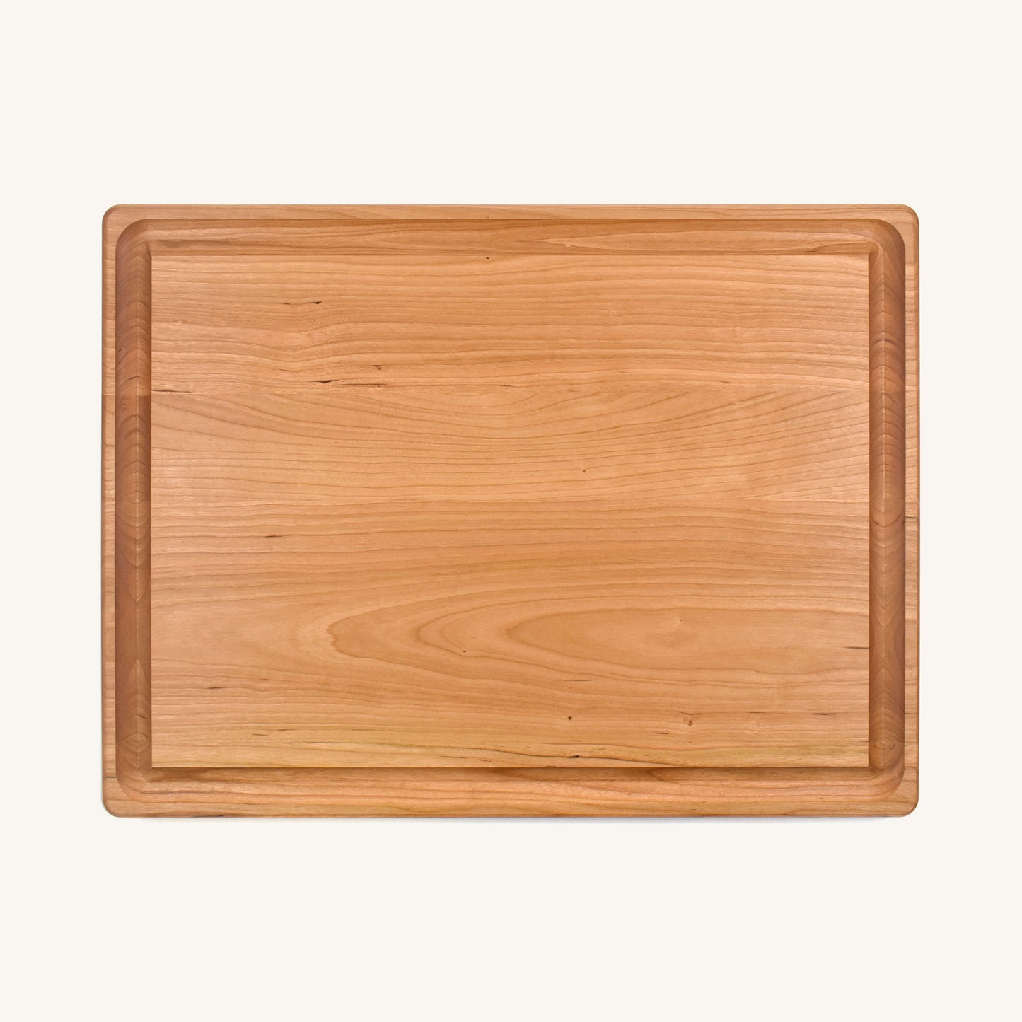 Tabla de carnicero de grano plano con ranura para jugo