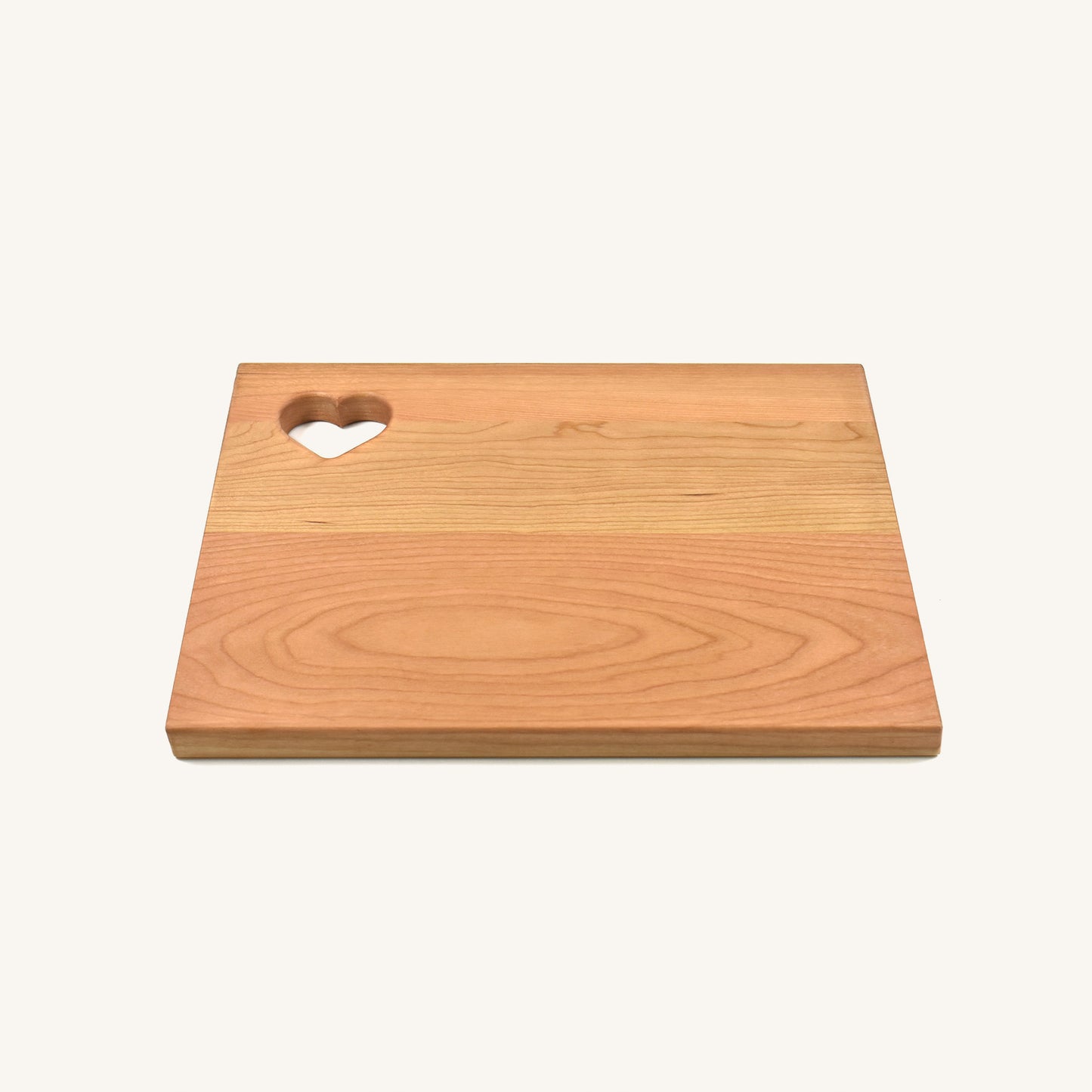 Wood Cutting Board Rounded Corners with Heart Cutout