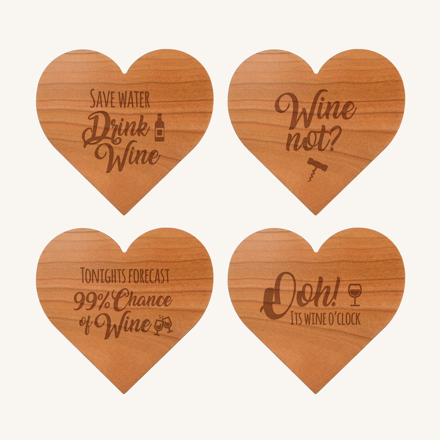 Heart Shaped Coaster (Sets of 4)