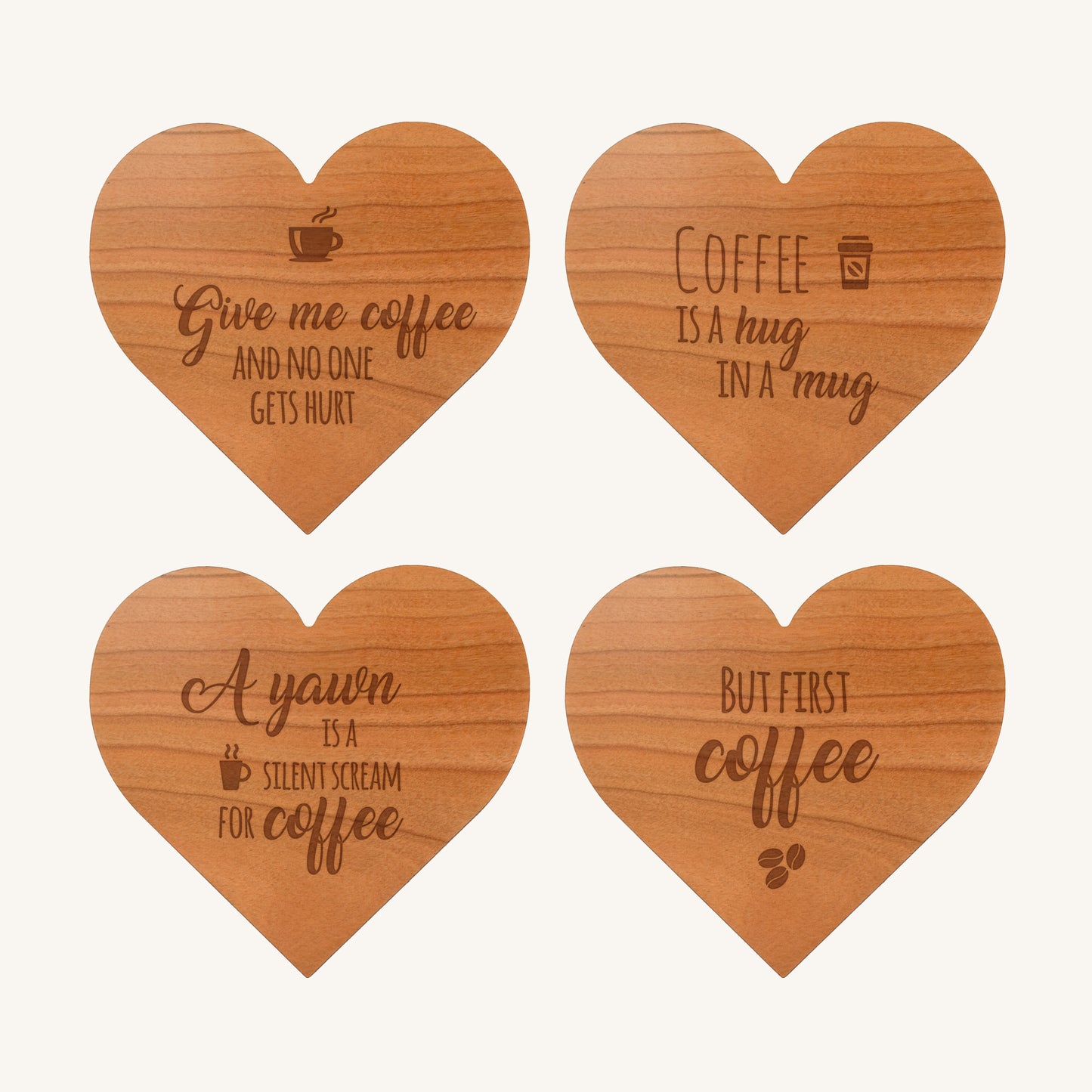 Heart Shaped Coaster (Sets of 4)
