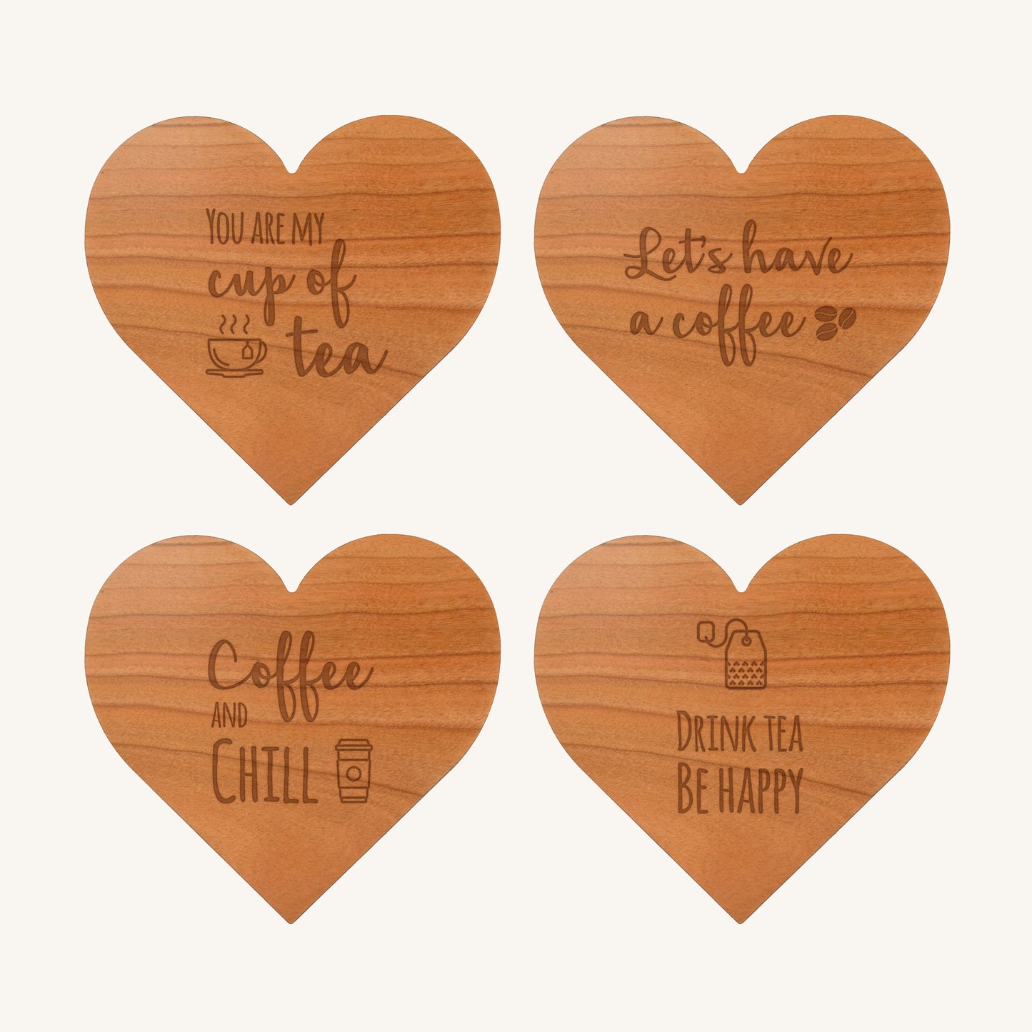 Heart Shaped Coaster (Sets of 4)