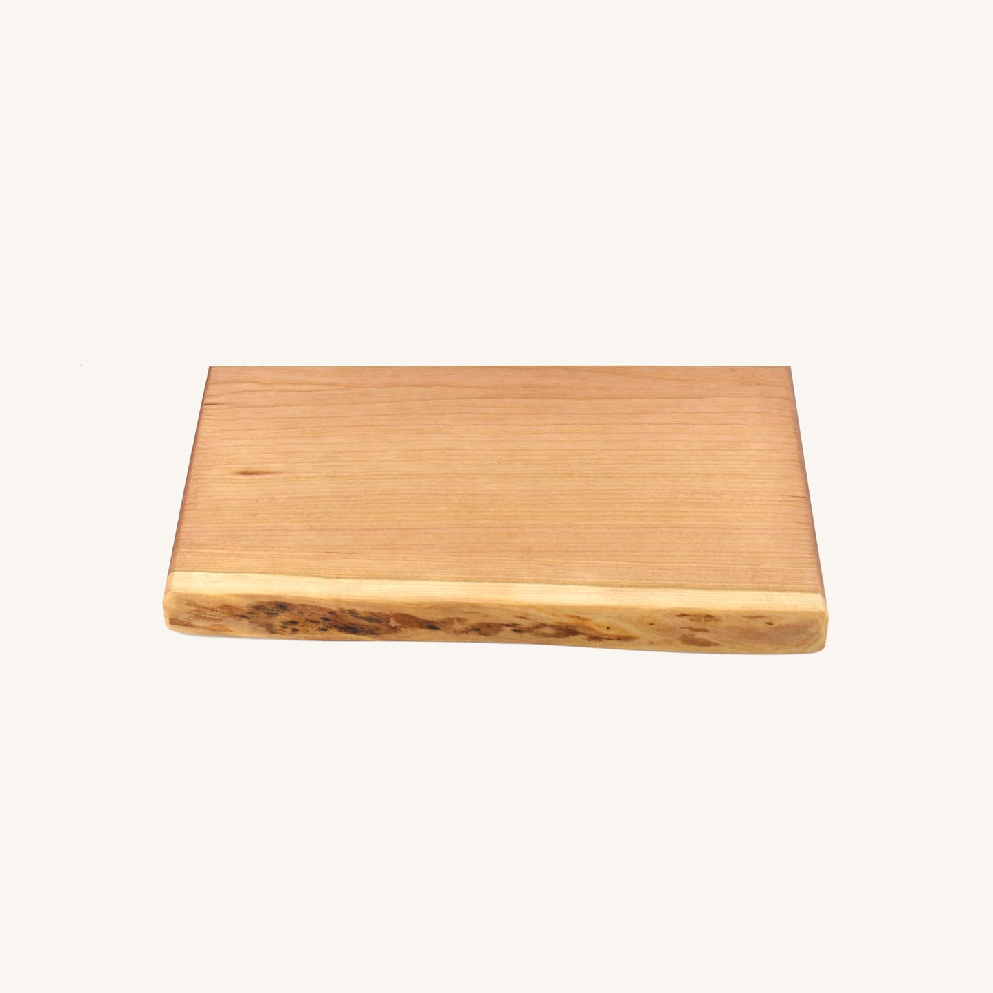 Bandeja pequeña de madera de cerezo Live Edge