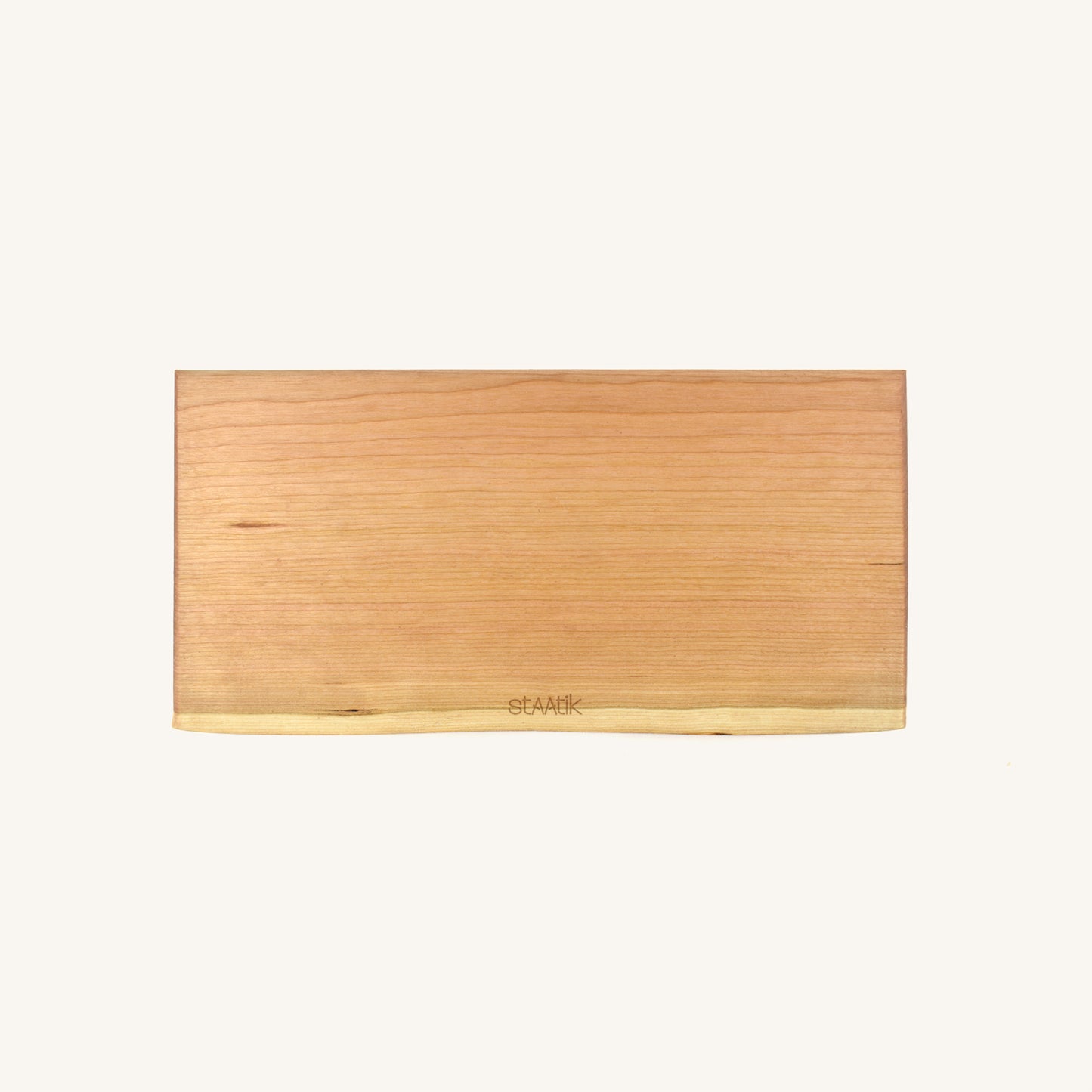 Bandeja pequeña de madera de cerezo Live Edge